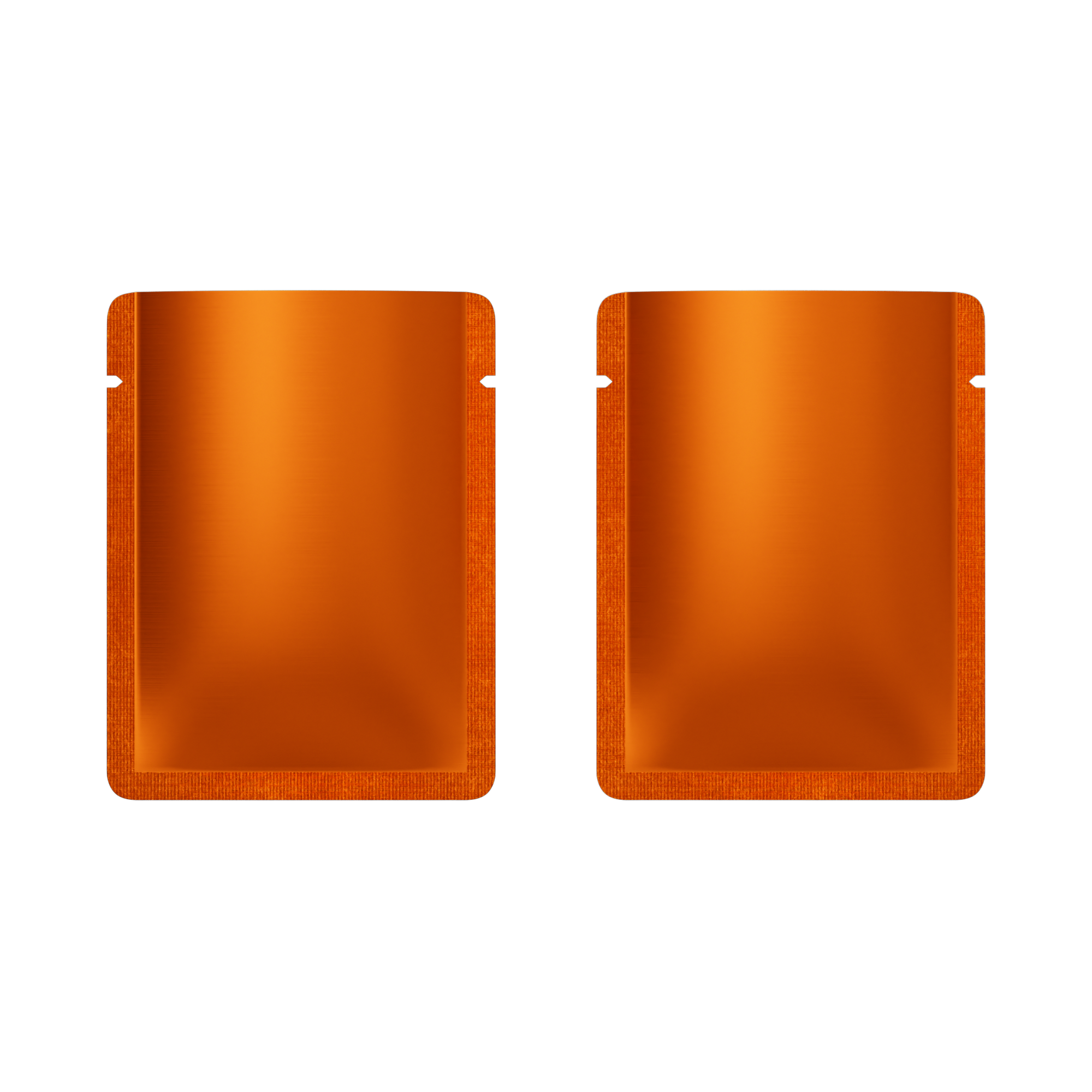 Double-Sided Matte Orange Tiger Aluminum Open Bottom Sample
