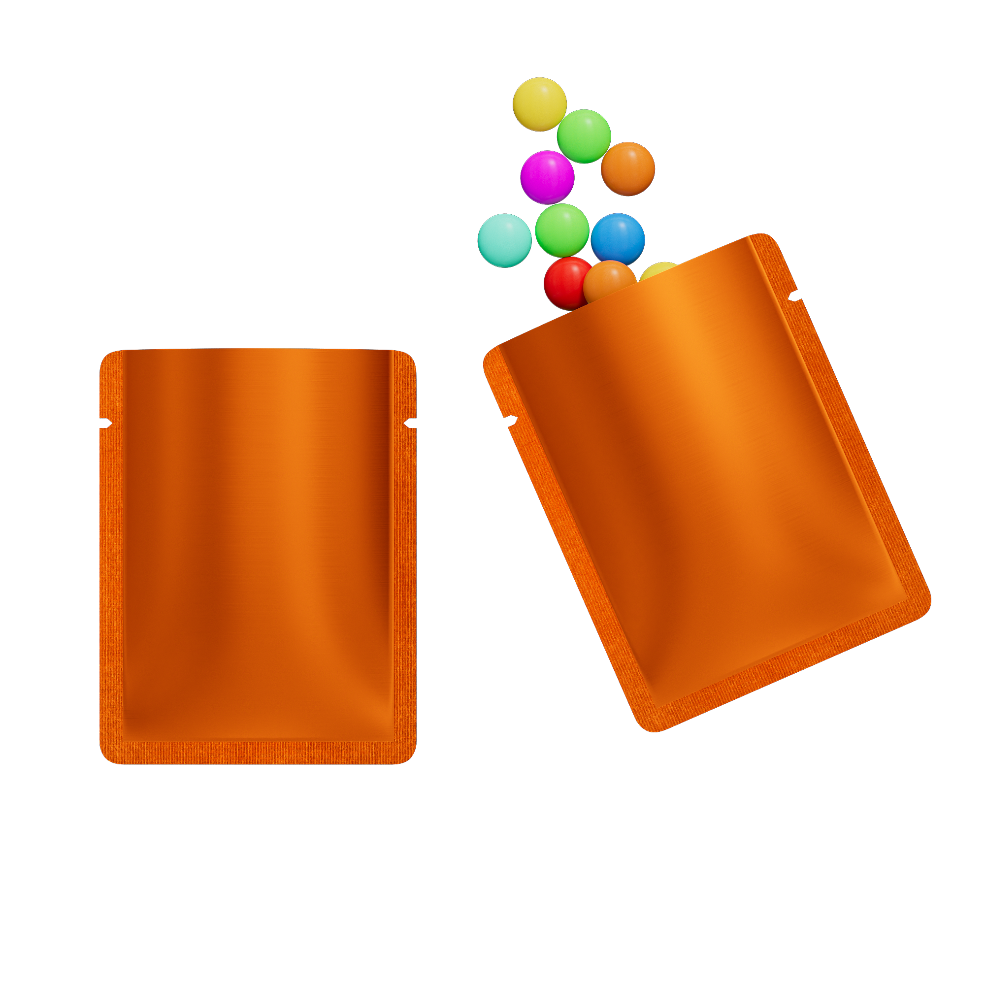 Double-Sided Matte Orange Tiger Aluminum Open Bottom Sample Double-Sided Matte Orange Tiger Aluminum Open Bottom Sample