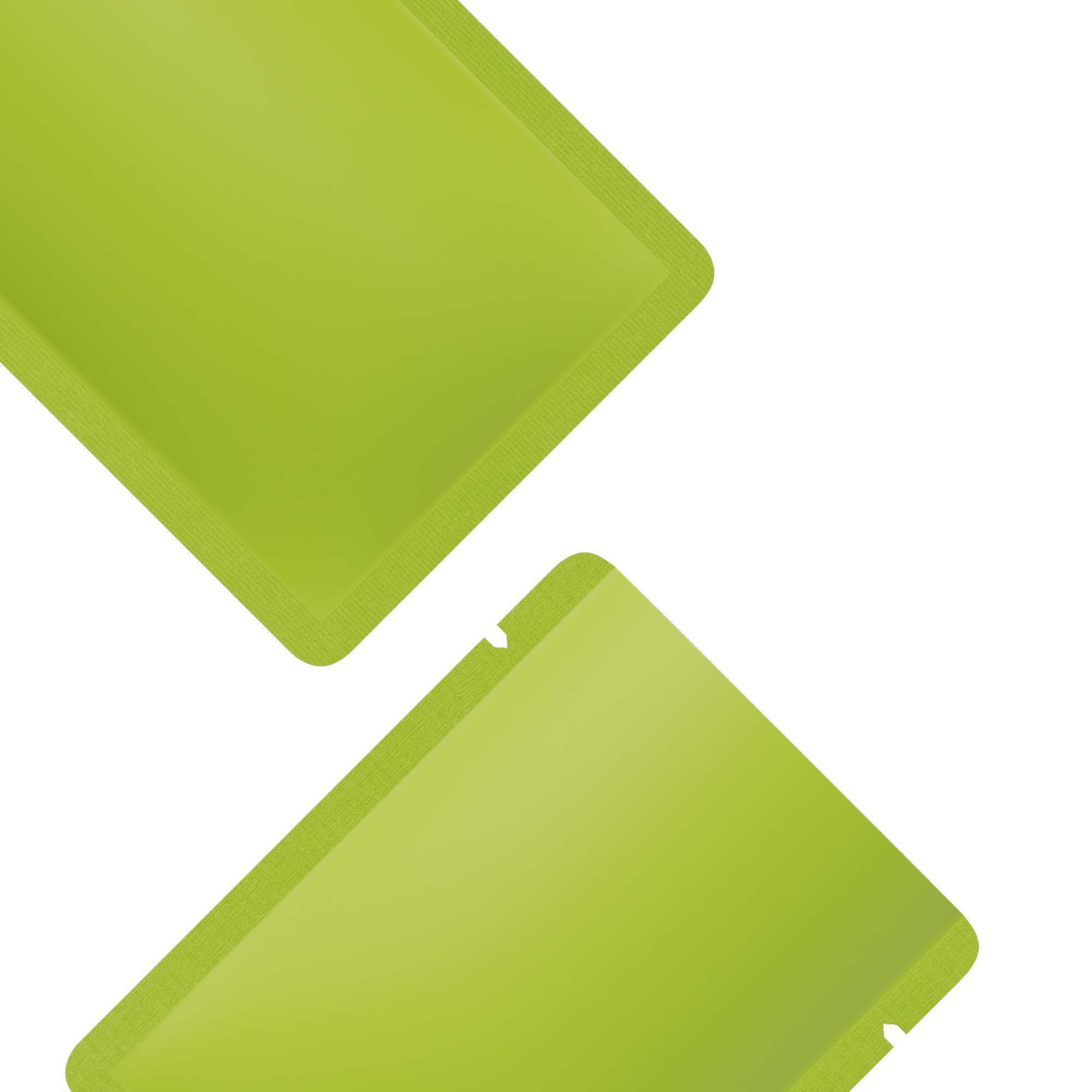 Double-Sided Matte Pistachio Green Aluminum Open Bottom Double-Sided Matte Pistachio Green Aluminum Open Bottom