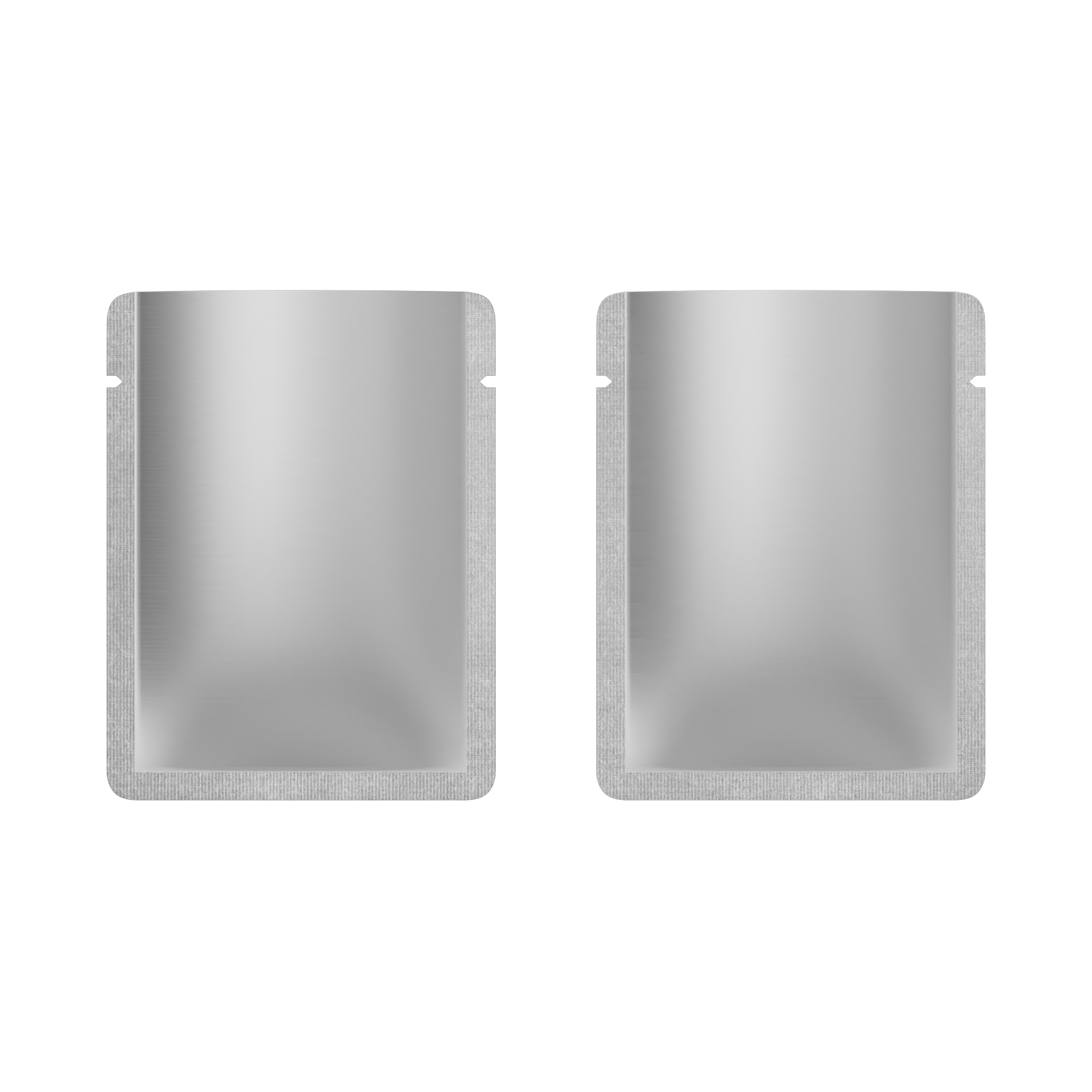 Double-Sided Matte Silver Steel Aluminum Open Bottom Sample