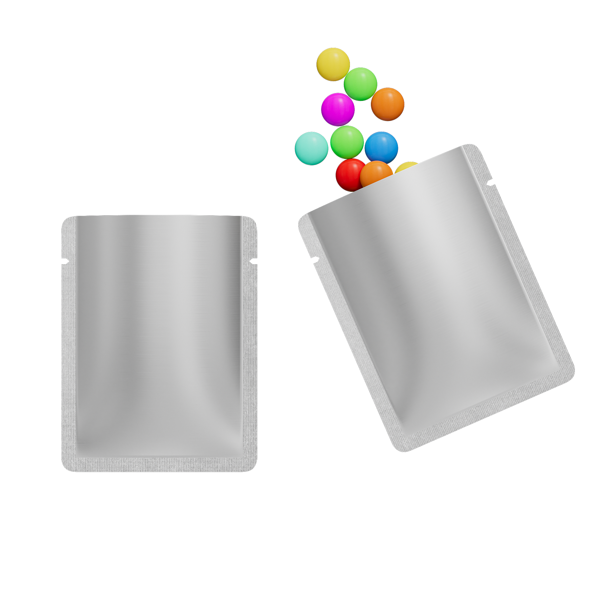 Double-Sided Matte Silver Steel Aluminum Open Bottom Sample Double-Sided Matte Silver Steel Aluminum Open Bottom Sample