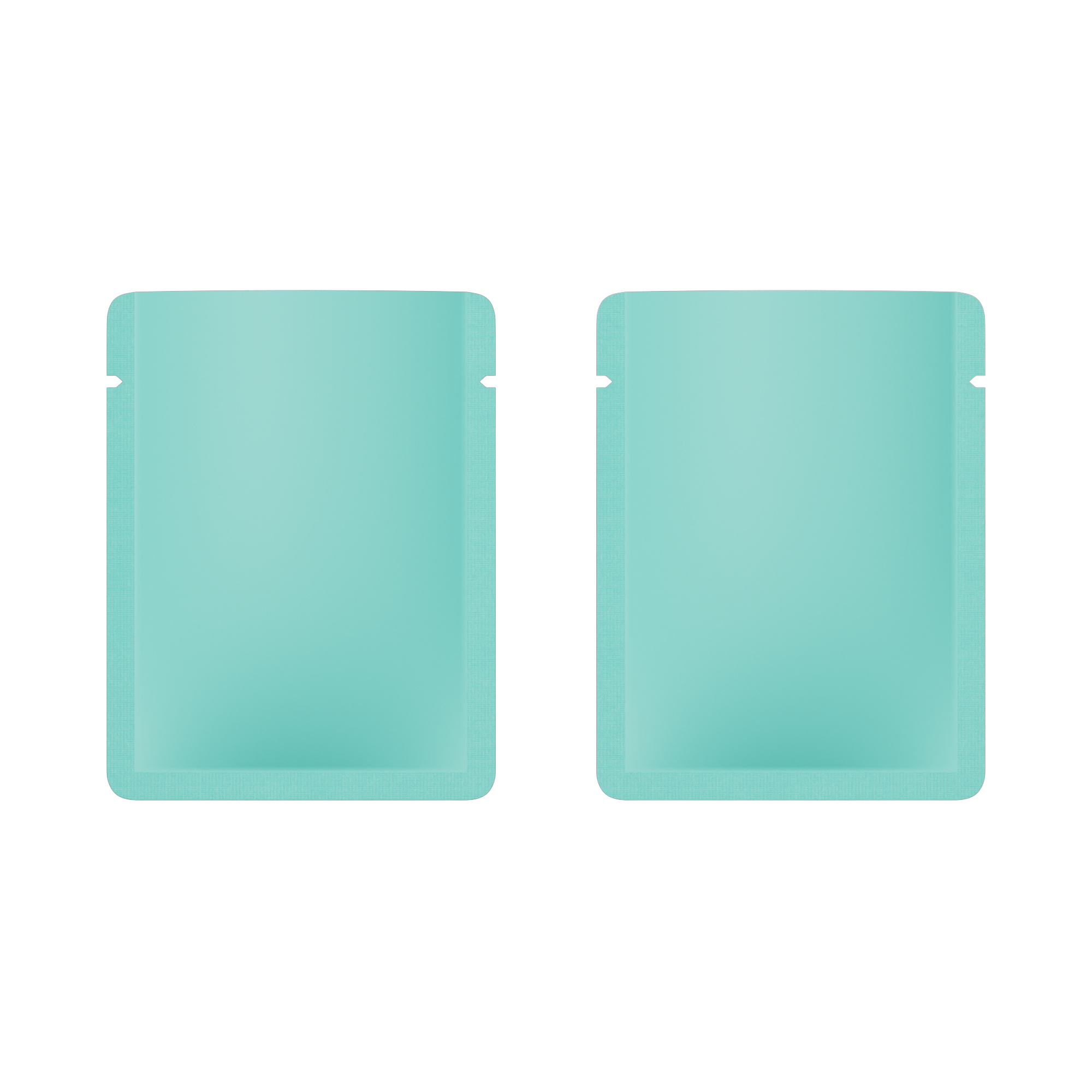 Double-Sided Matte Songbird Blue Aluminum Open Bottom Sample
