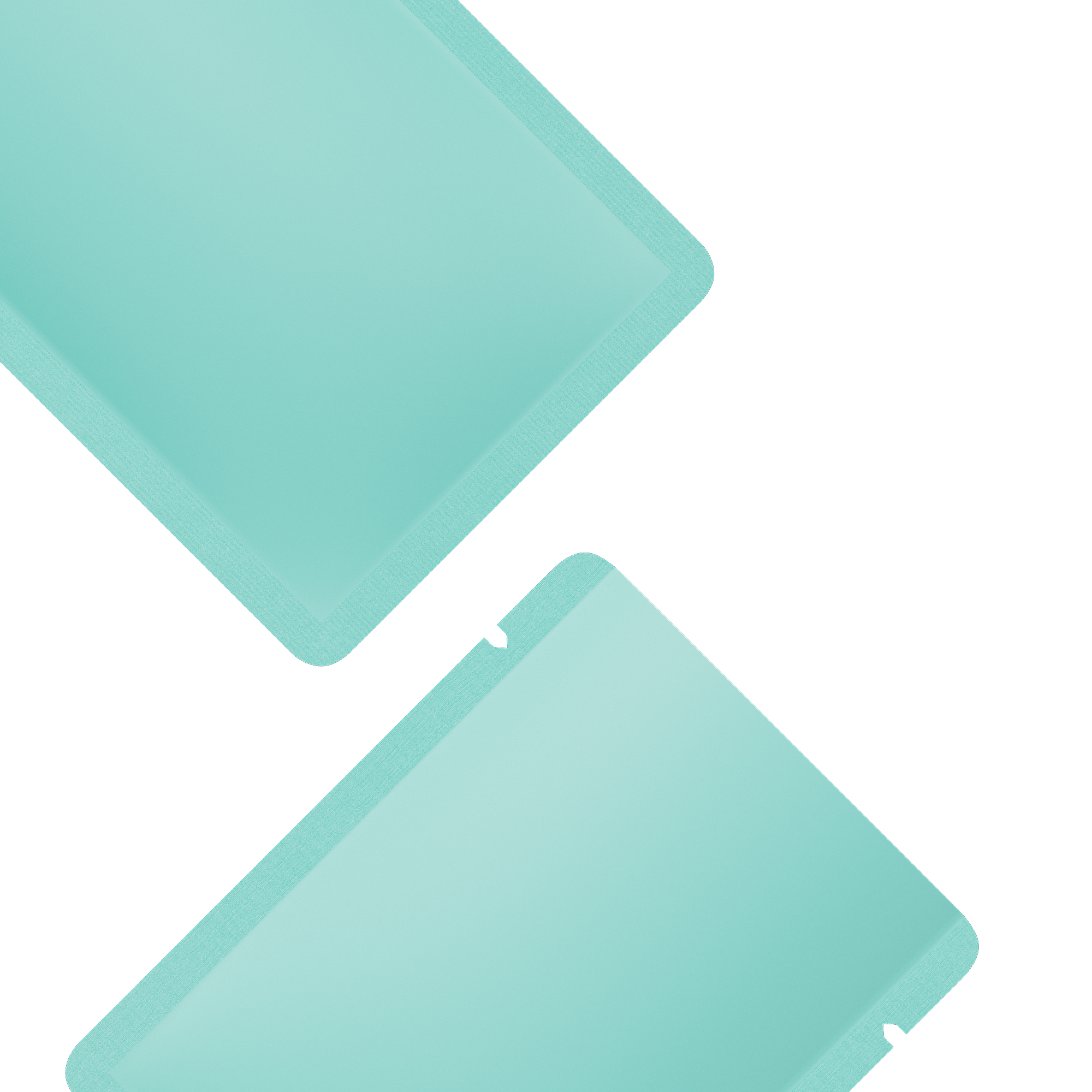 Double-Sided Matte Songbird Blue Aluminum Open Bottom Sample Double-Sided Matte Songbird Blue Aluminum Open Bottom Sample