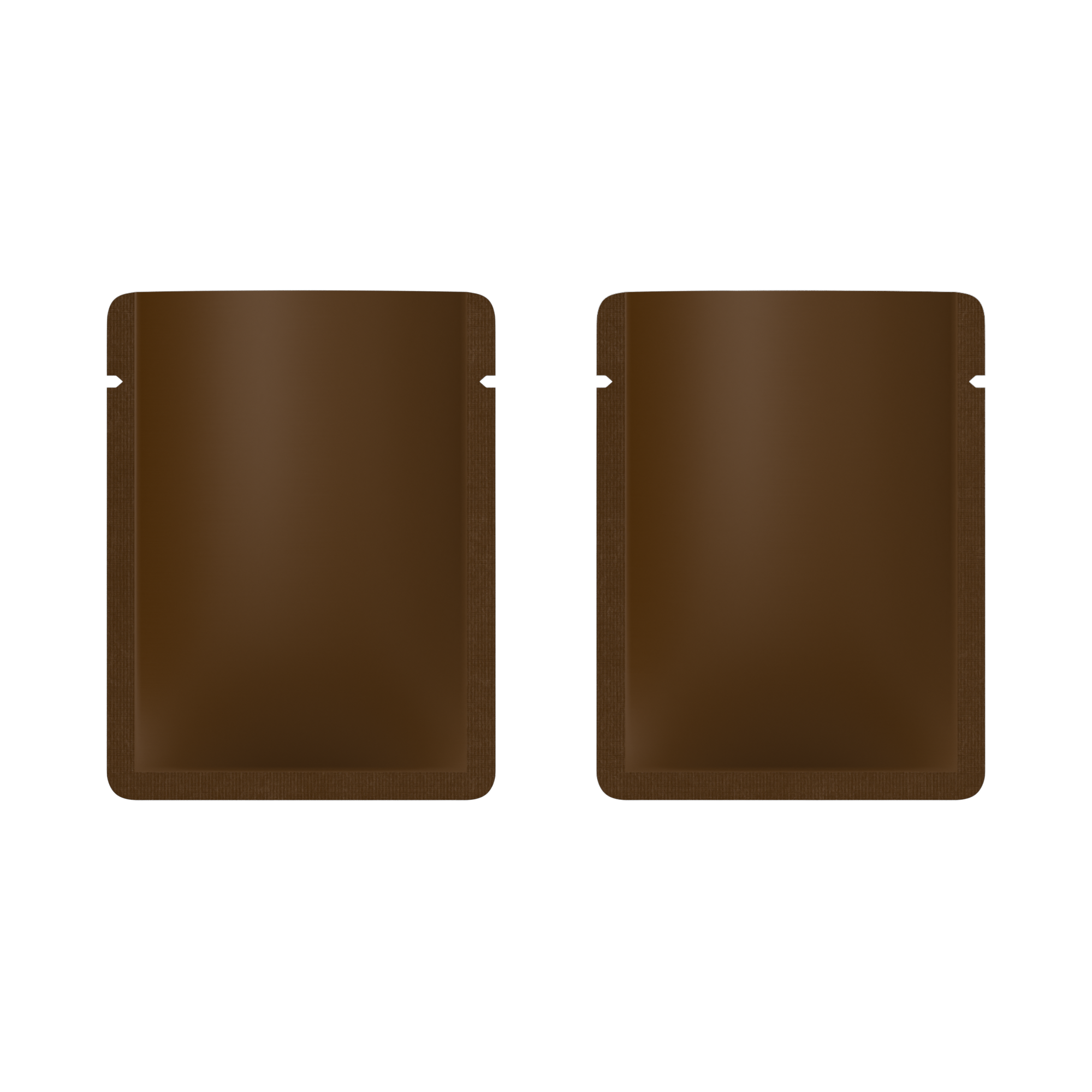 Double-Sided Matte Walnut Brown Aluminum Open Bottom Sample