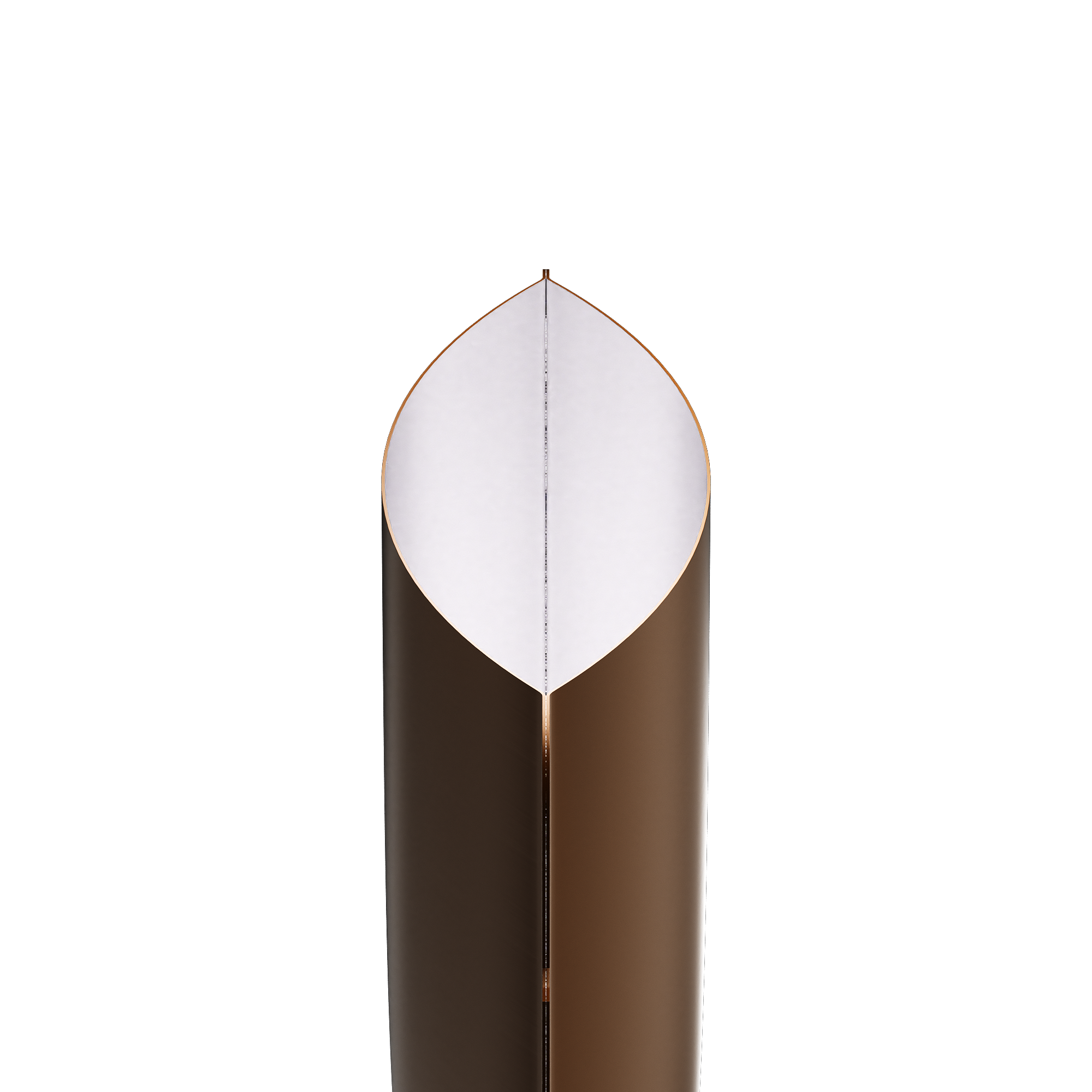 Double-Sided Matte Walnut Brown Aluminum Open Bottom Sample Double-Sided Matte Walnut Brown Aluminum Open Bottom Sample