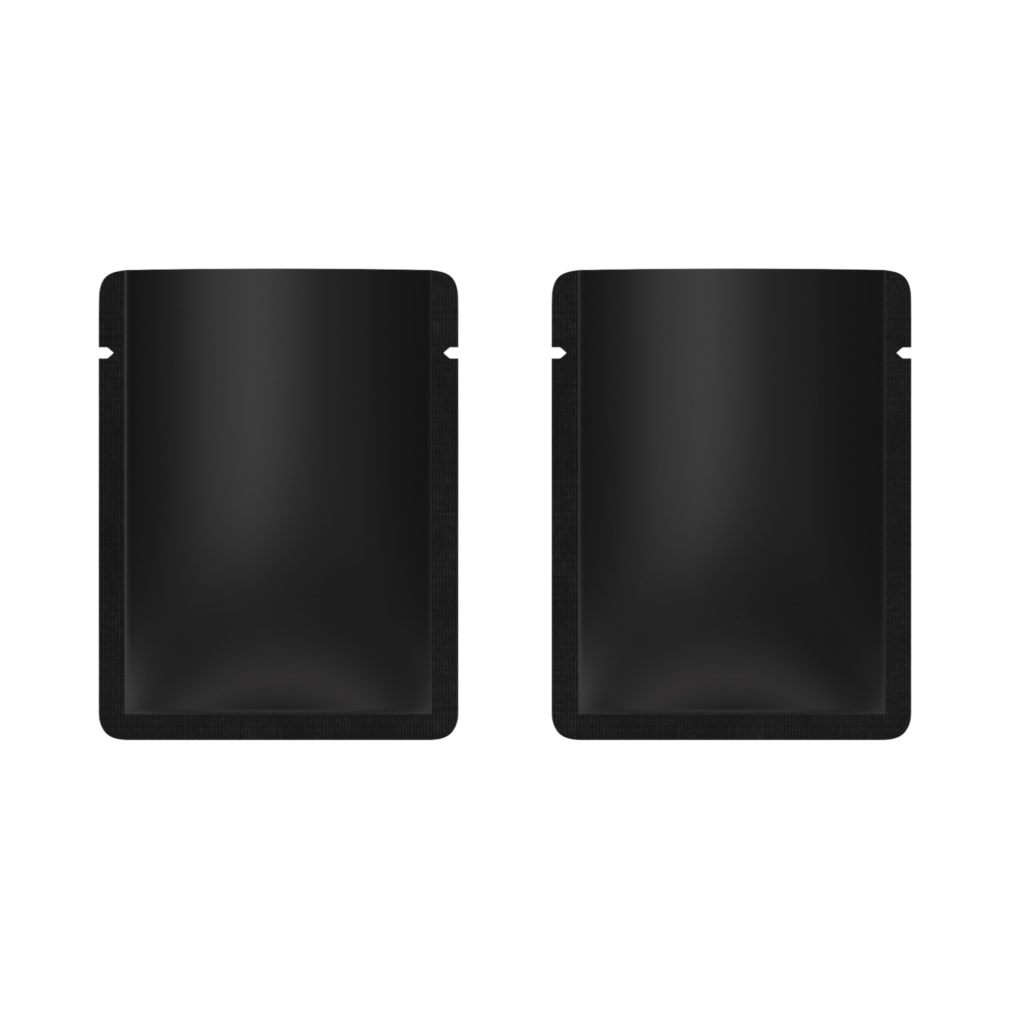 Double-Sided Matte Waxed Black Aluminum Open Bottom Sample