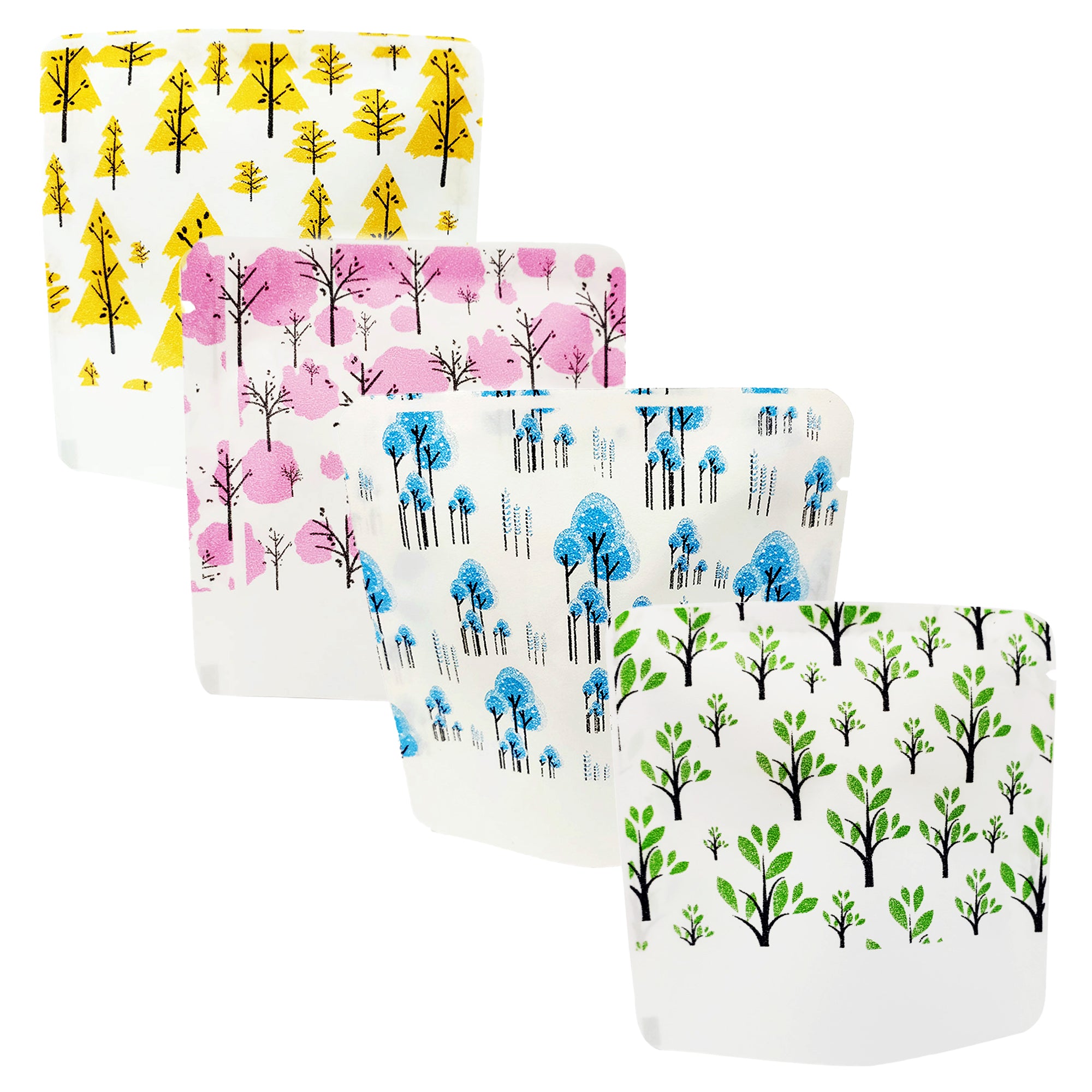 Double-Sided Paper Tree Design Open Top Bags Double-Sided Paper Tree Design Open Top Bags