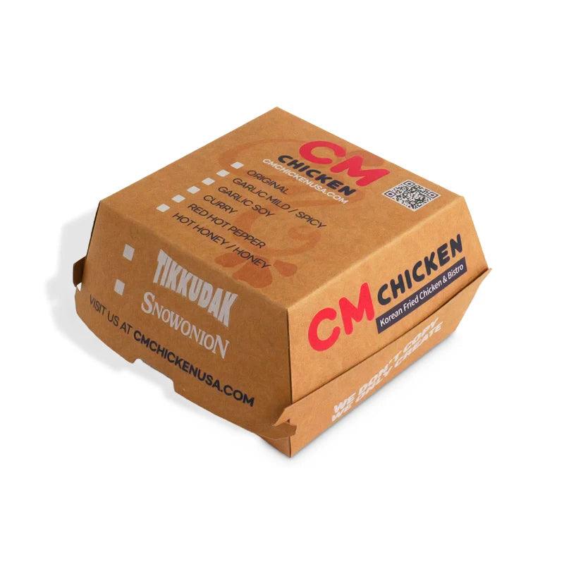 Durable Customized Logo PE Coated Kraft Food Boxes for