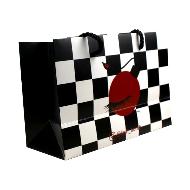 Durable Eco-Friendly Art Paper Gift Bag with Ribbon Handle