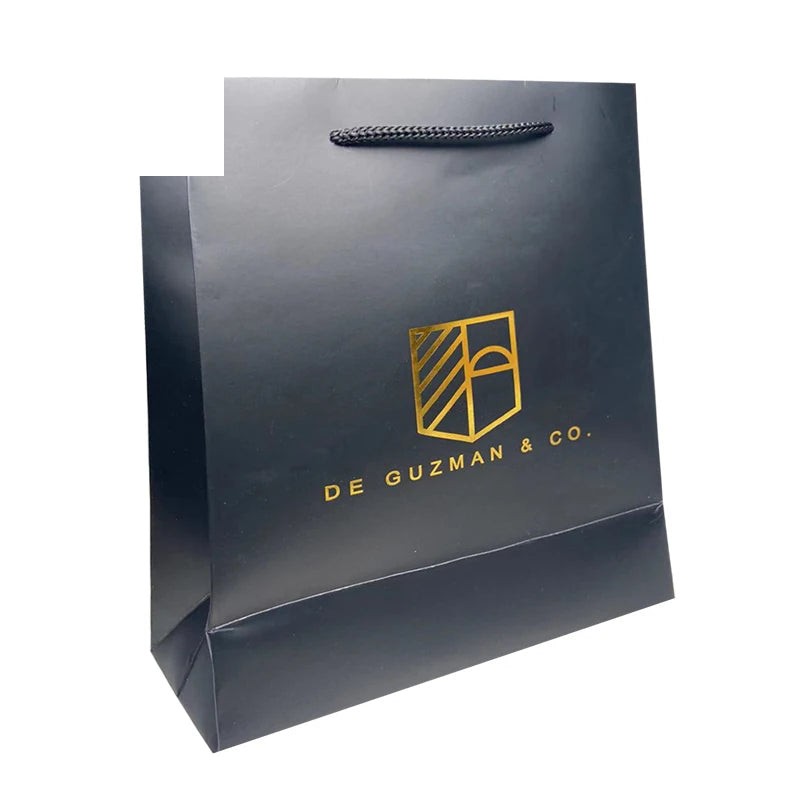 Eco-Friendly Black Art Paper Gift Bag with Ribbon Handle Eco-Friendly Black Art Paper Gift Bag with Ribbon Handle