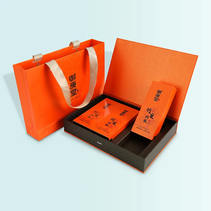 Elegant Art Paper Gift Bags with Silk Ribbon Handles and Elegant Art Paper Gift Bags with Silk Ribbon Handles and