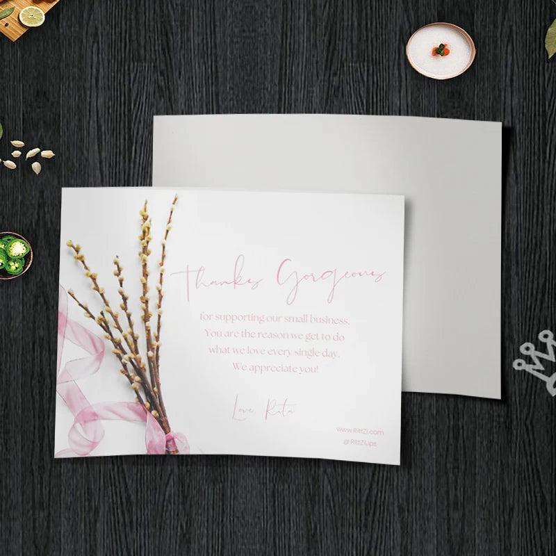 Price Customized Thank You Card with Gold Foil Price Customized Thank You Card with Gold Foil