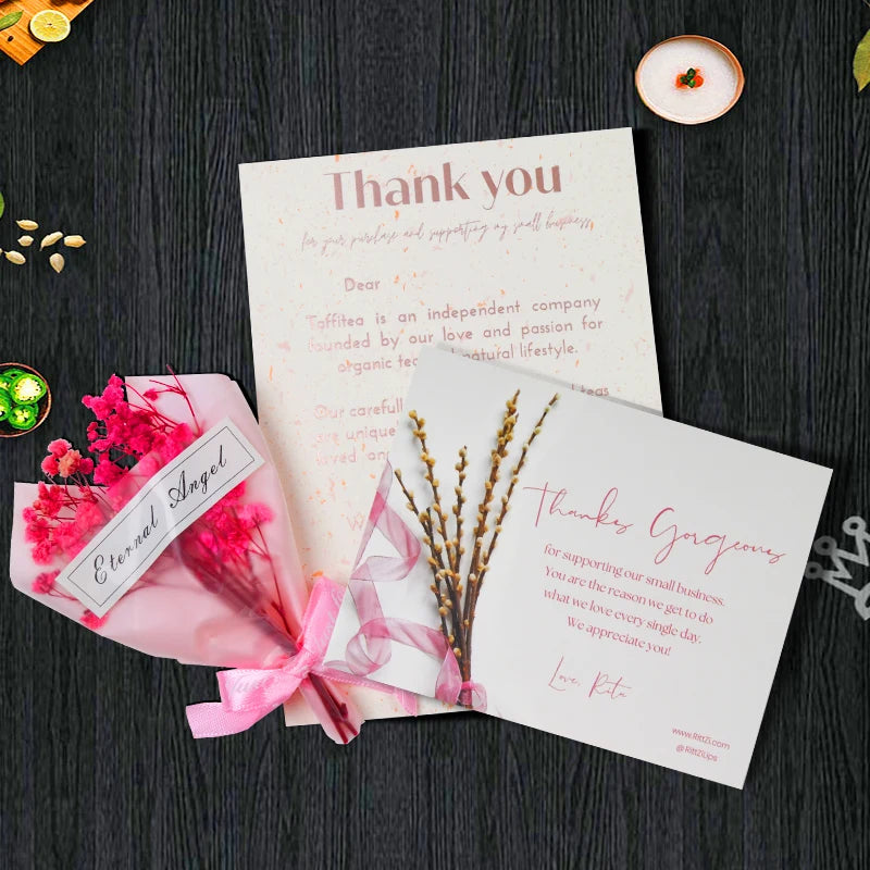 Price Customized Thank You Card with Gold Foil Price Customized Thank You Card with Gold Foil