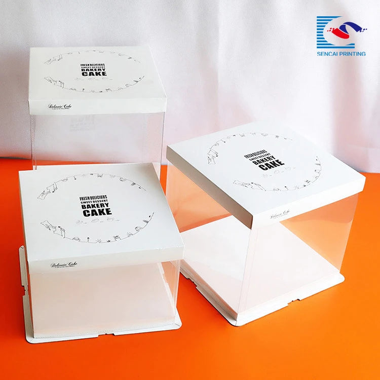 Fancy Custom Printed Cake Bakery Paper Box with PVC Window Fancy Custom Printed Cake Bakery Paper Box with PVC Window