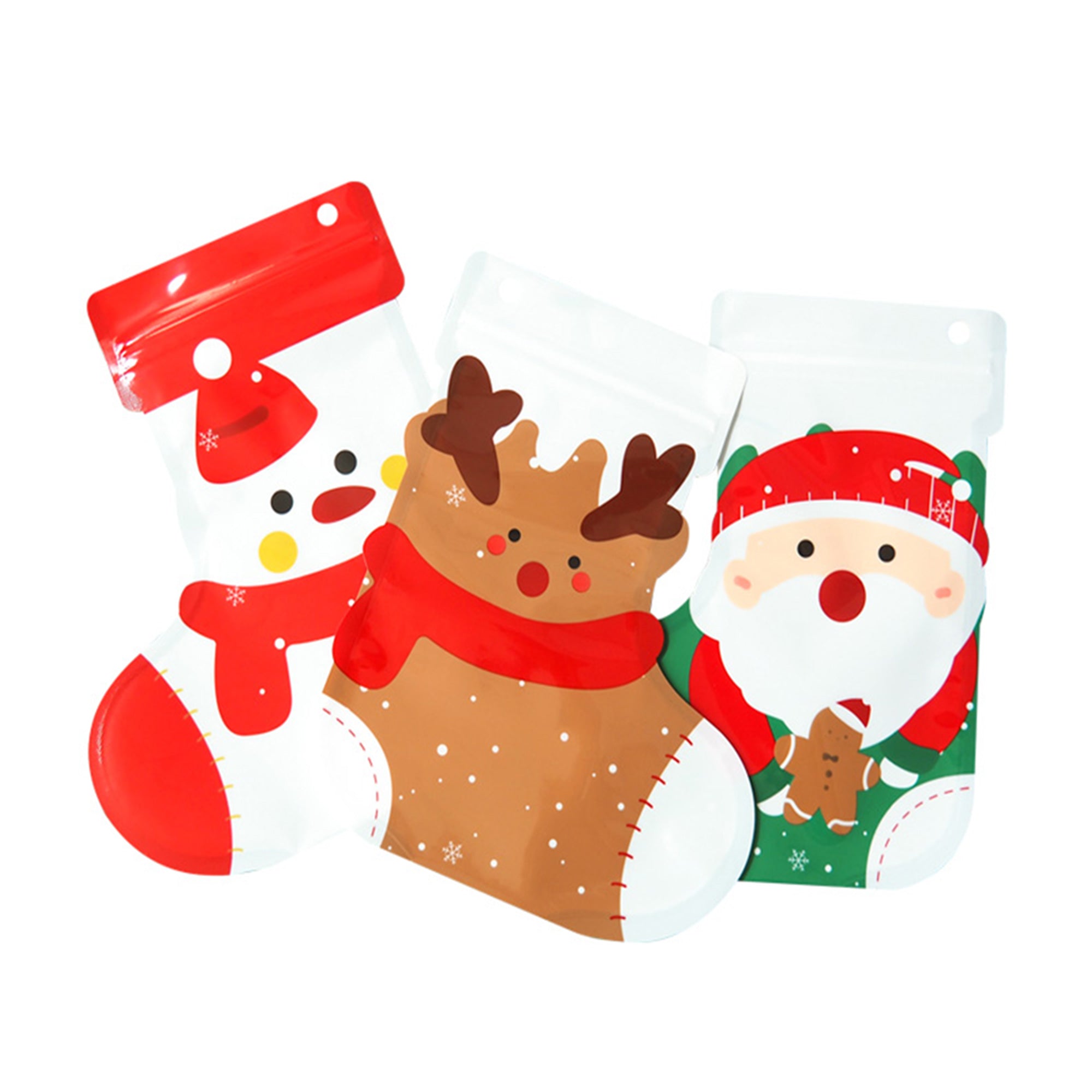 Festive Flat Zipper Seal Bags – Christmas Stocking Festive Flat Zipper Seal Bags – Christmas Stocking