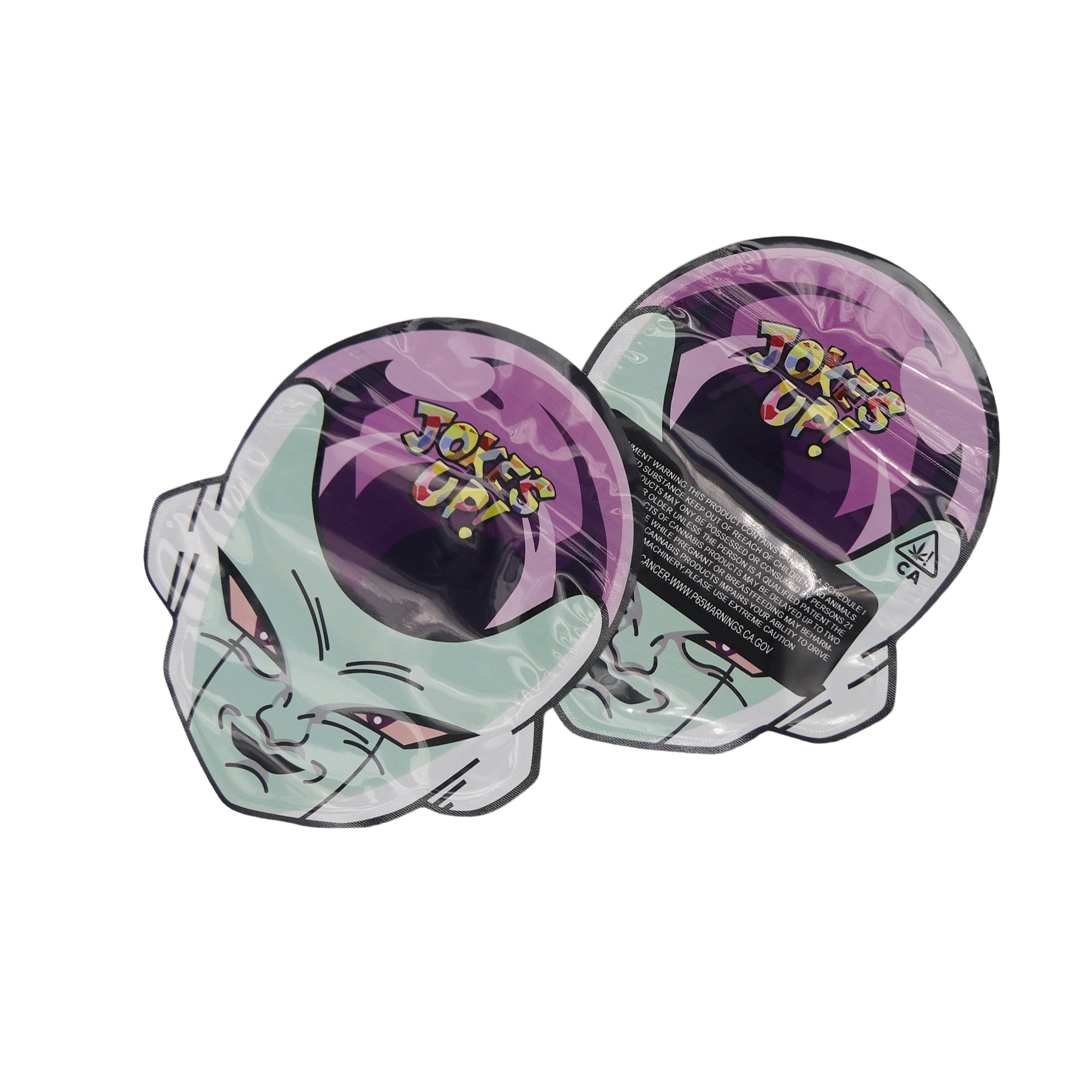 Flat Zipper Seal Bags – Anime Jokes Up Die Cut Head Shape Flat Zipper Seal Bags – Anime Jokes Up Die Cut Head Shape