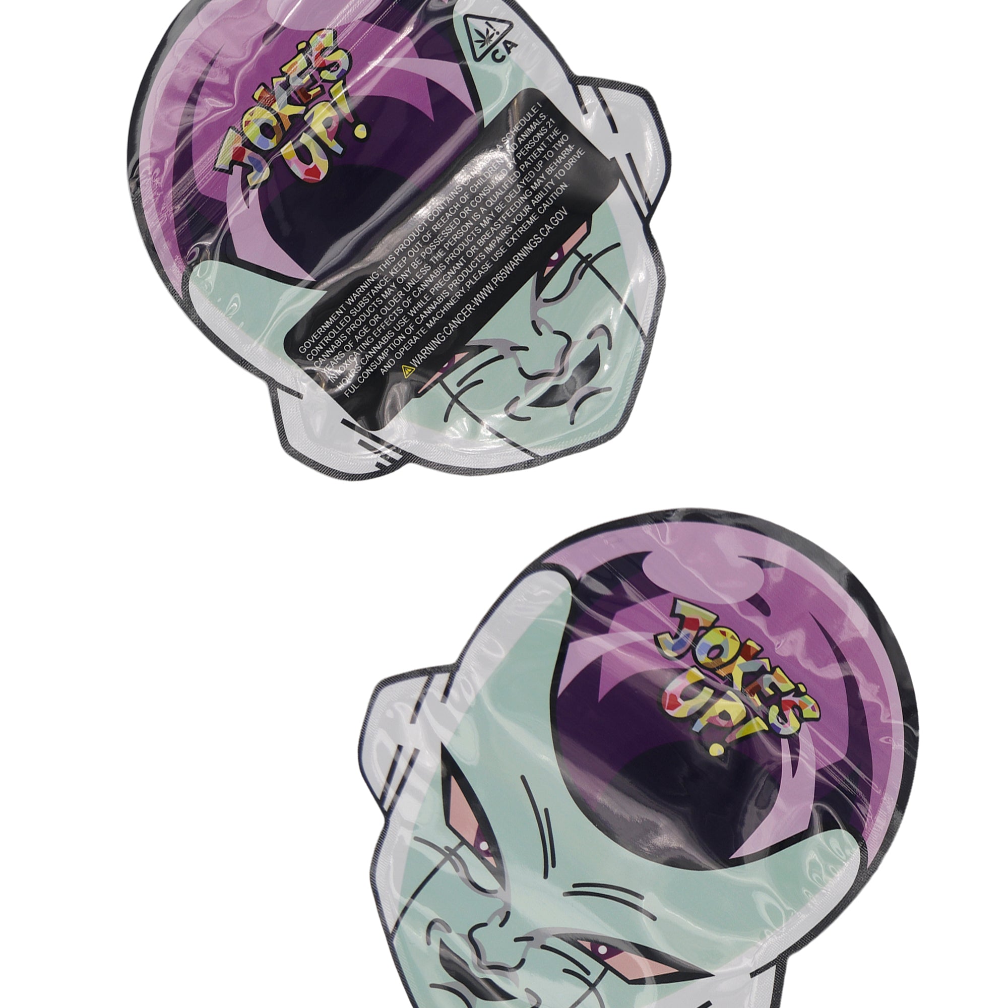 Flat Zipper Seal Bags – Anime Jokes Up Die Cut Head Shape Flat Zipper Seal Bags – Anime Jokes Up Die Cut Head Shape
