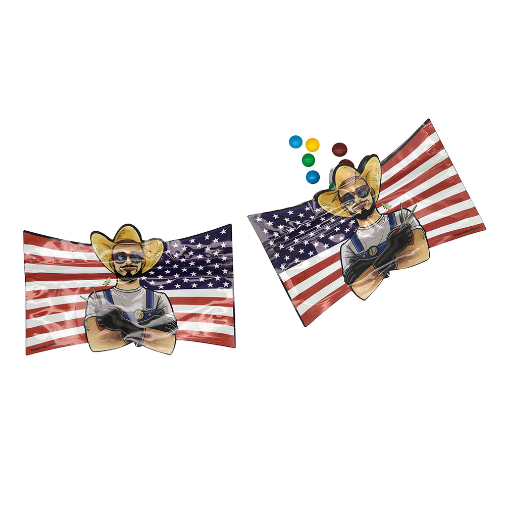 Flat Zipper Seal Bags – Flag Die Cut Shape Smell Proof Mylar Flat Zipper Seal Bags – Flag Die Cut Shape Smell Proof Mylar