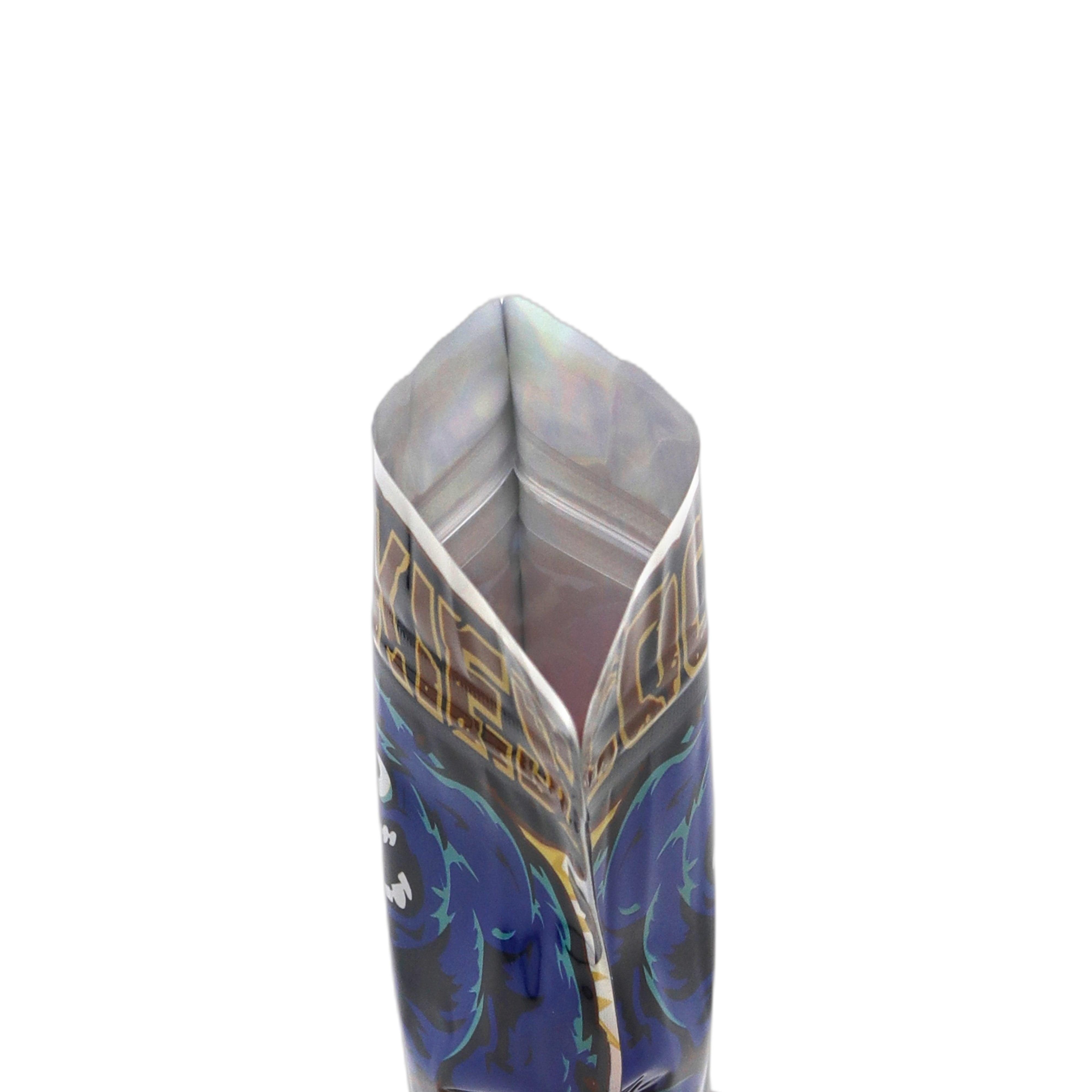 Flat Zipper Seal Bags – Holographic Blue Monster Smell Proof Flat Zipper Seal Bags – Holographic Blue Monster Smell Proof