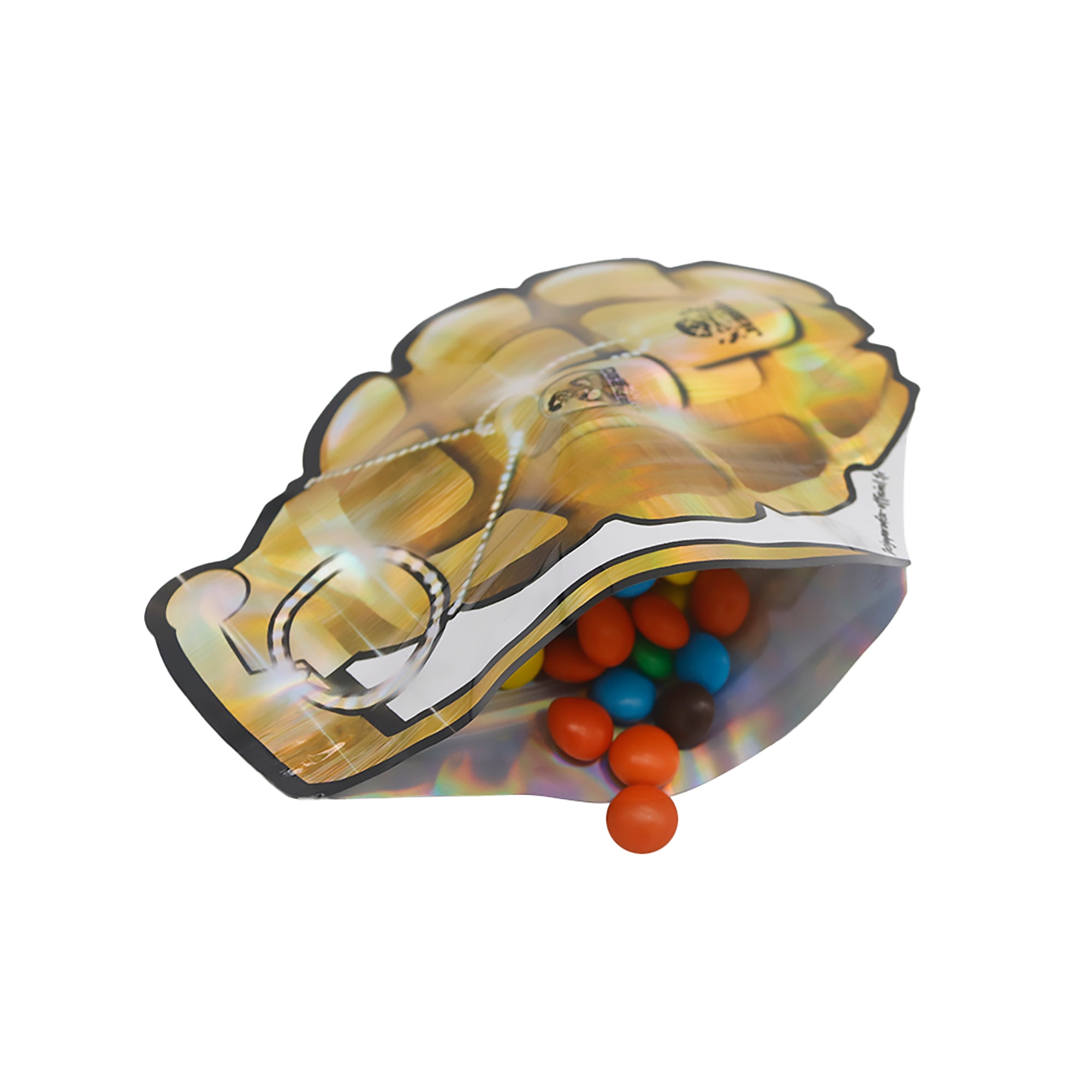 Flat Zipper Seal Bags – Holographic Grenade Die Cut Smell Flat Zipper Seal Bags – Holographic Grenade Die Cut Smell