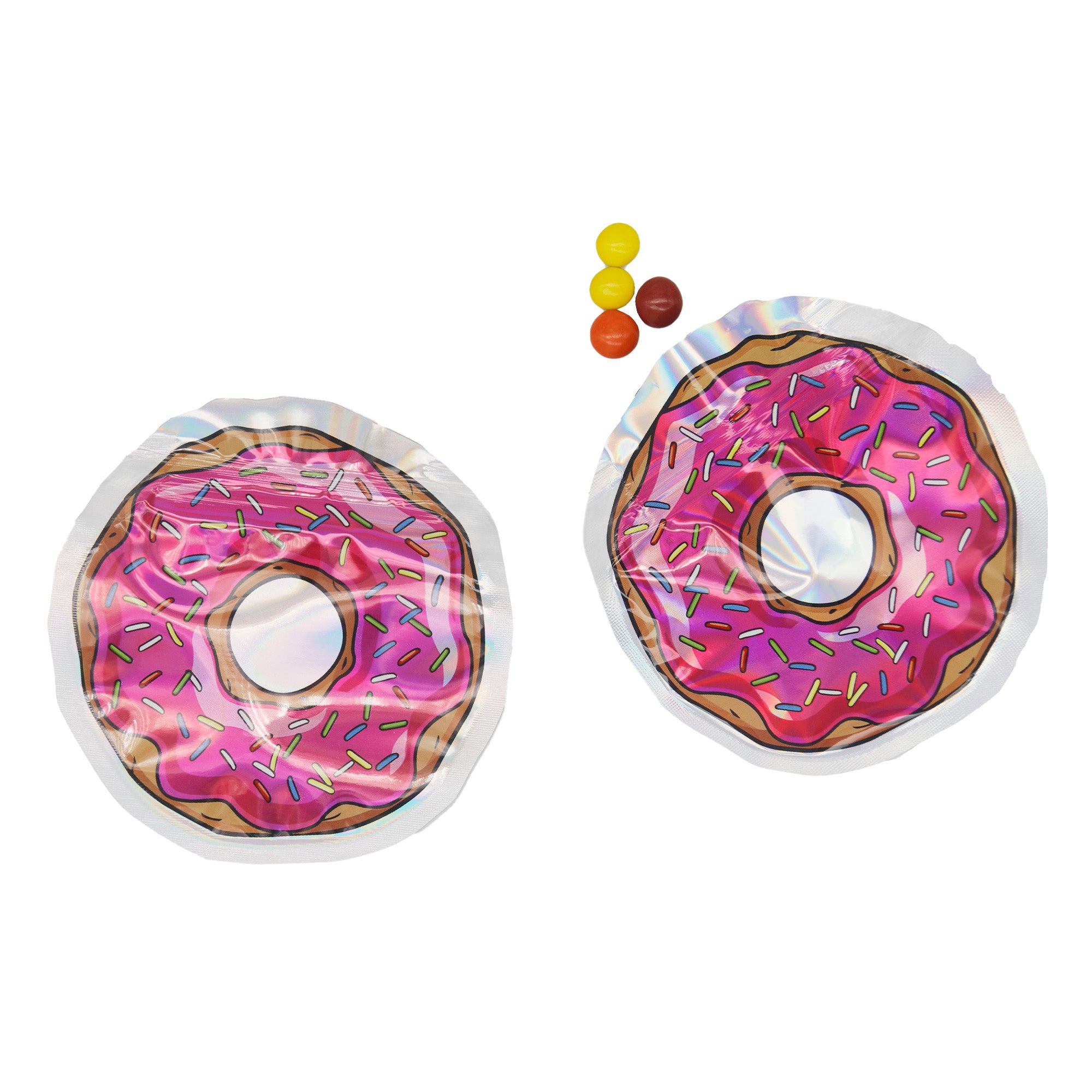 Flat Zipper Seal Bags – Holographic Pink Frosted Sprinkle Flat Zipper Seal Bags – Holographic Pink Frosted Sprinkle