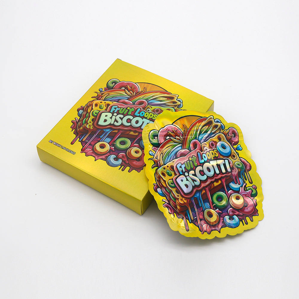 Flat Zipper Seal – Colorful Cereal Design Smell Proof Mylar Flat Zipper Seal – Colorful Cereal Design Smell Proof Mylar