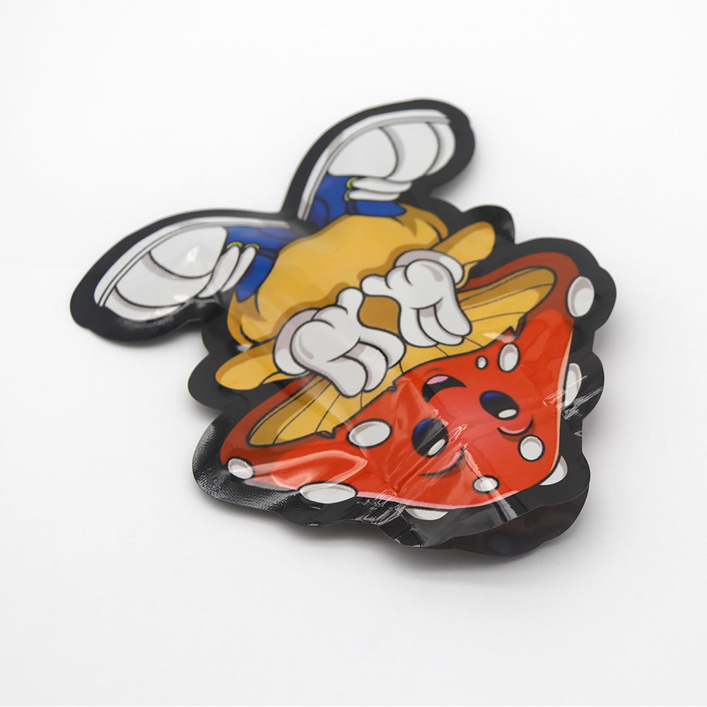 Flat Zipper Seal – Die Cut Mushroom Boy Smell Proof Mylar Flat Zipper Seal – Die Cut Mushroom Boy Smell Proof Mylar