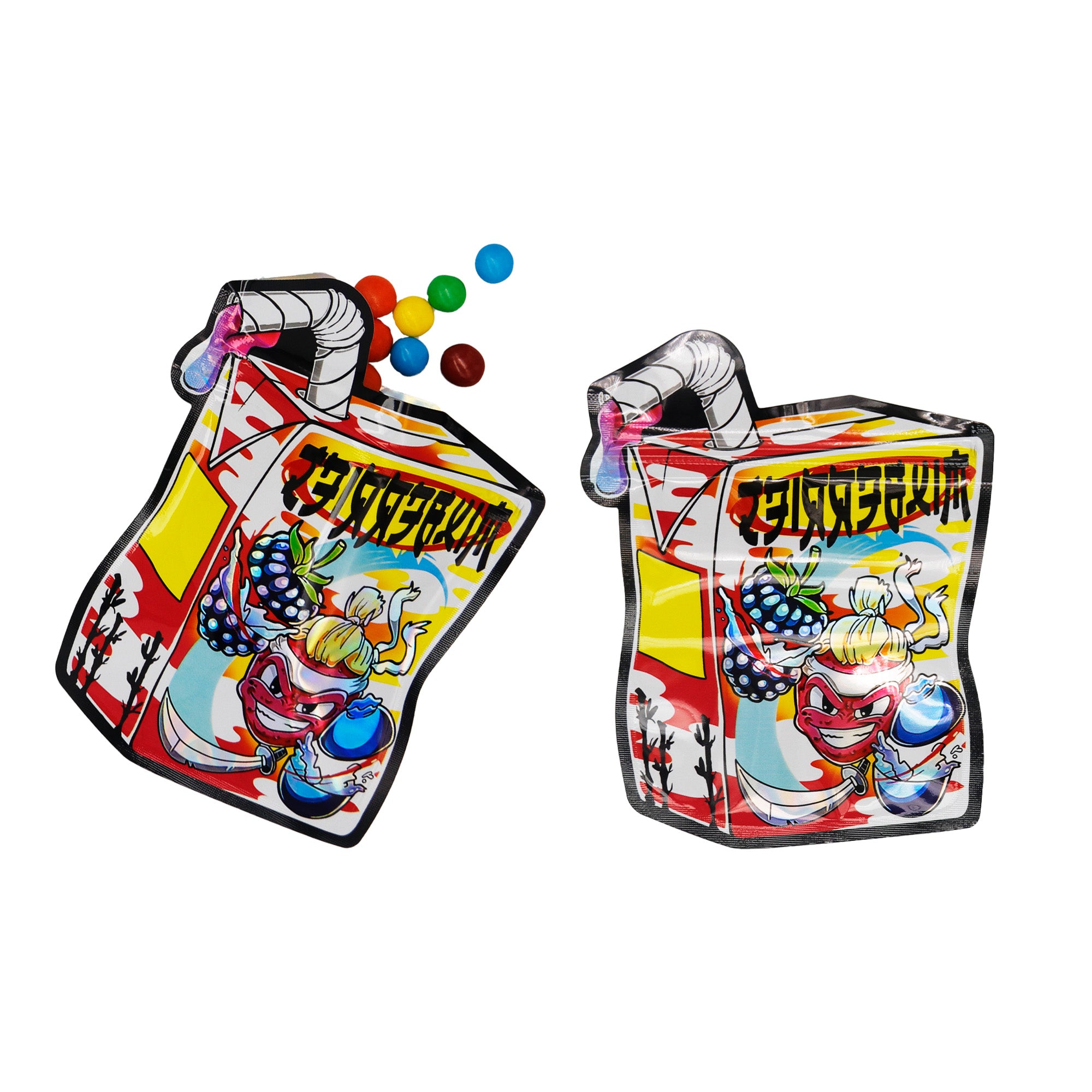 Flat Zipper Seal – Holographic Die Cut Juice Box Smell Proof Flat Zipper Seal – Holographic Die Cut Juice Box Smell Proof