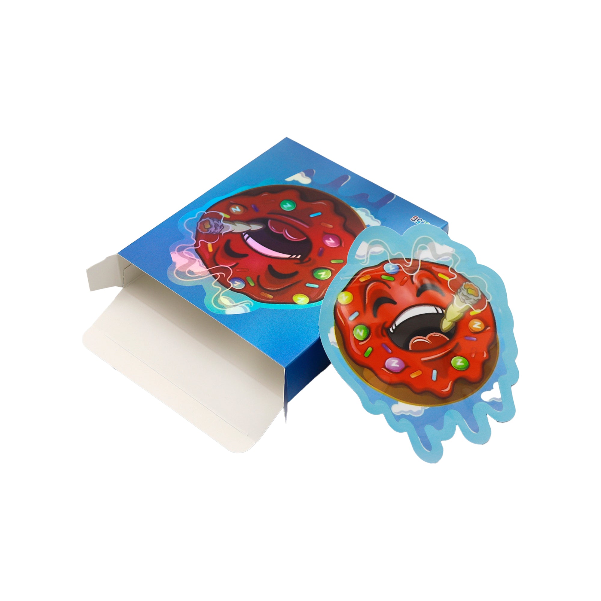 Flat Zipper Seal – Red Frosted Die Cut Donut Smell Proof Flat Zipper Seal – Red Frosted Die Cut Donut Smell Proof