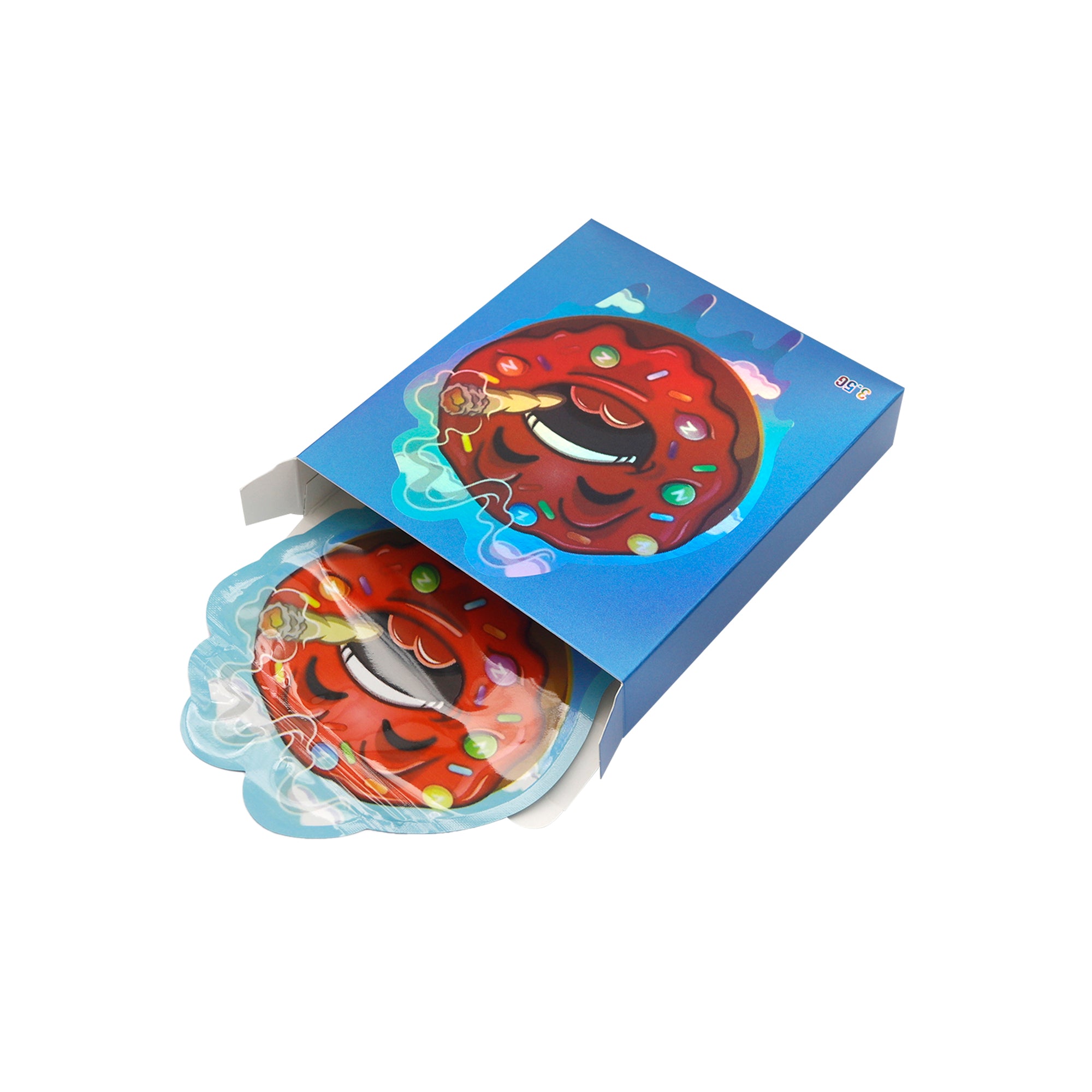 Flat Zipper Seal – Red Frosted Die Cut Donut Smell Proof Flat Zipper Seal – Red Frosted Die Cut Donut Smell Proof