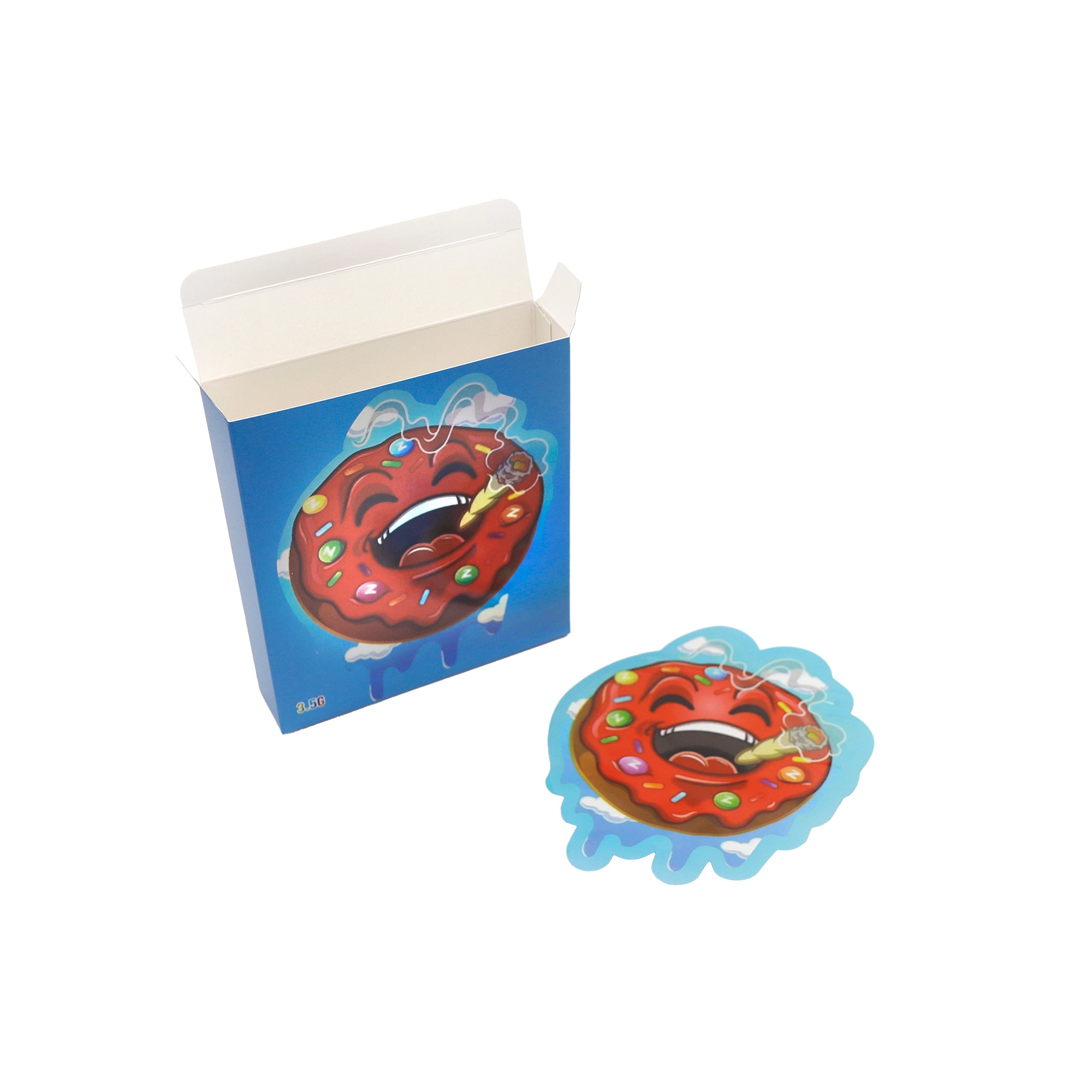 Flat Zipper Seal – Red Frosted Die Cut Donut Smell Proof Flat Zipper Seal – Red Frosted Die Cut Donut Smell Proof
