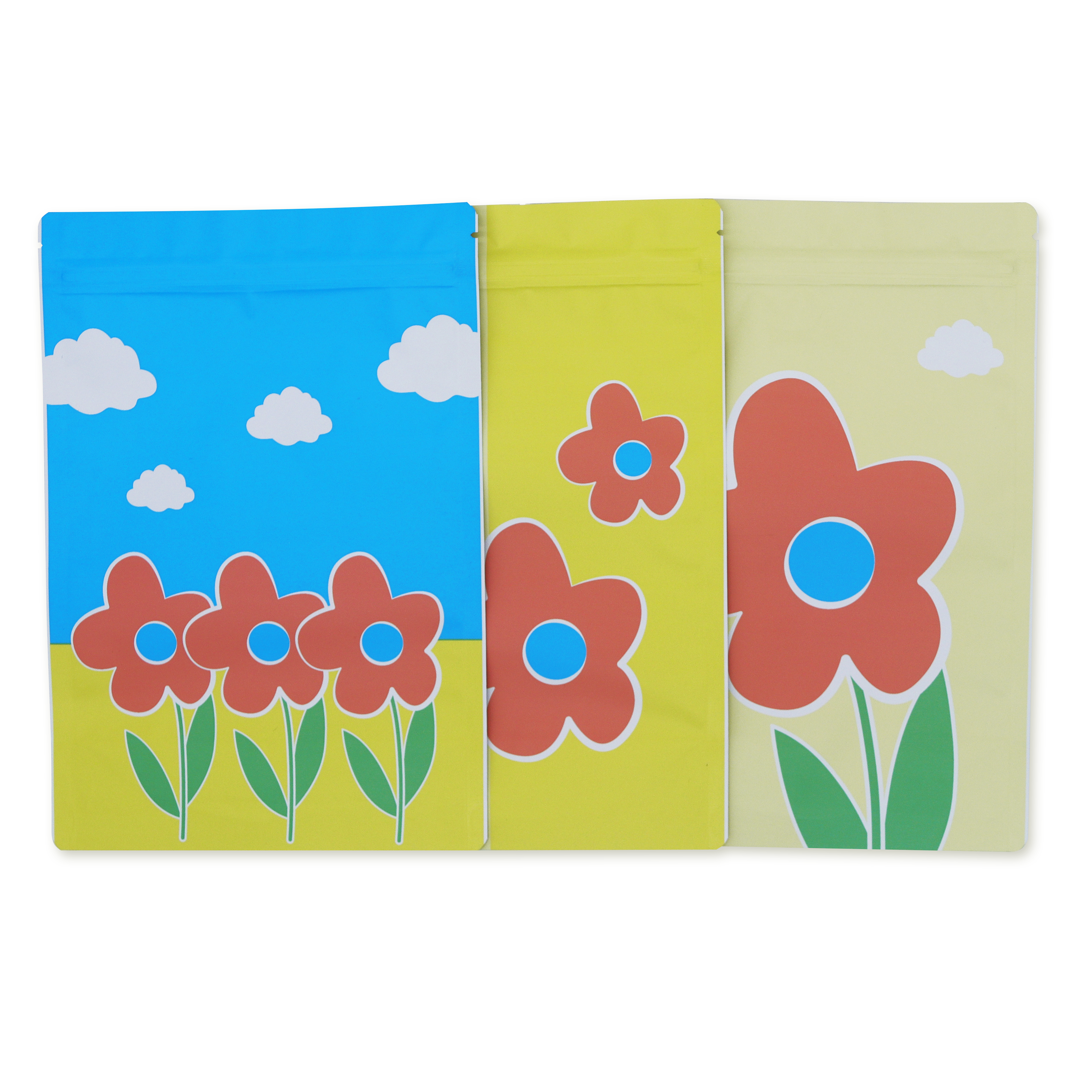 Flower Garden Designs Metallized Mylar Stand Strong Bags