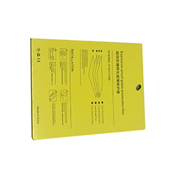 Custom Design Fashion Yellow Color Tempered Glass Protector Custom Design Fashion Yellow Color Tempered Glass Protector