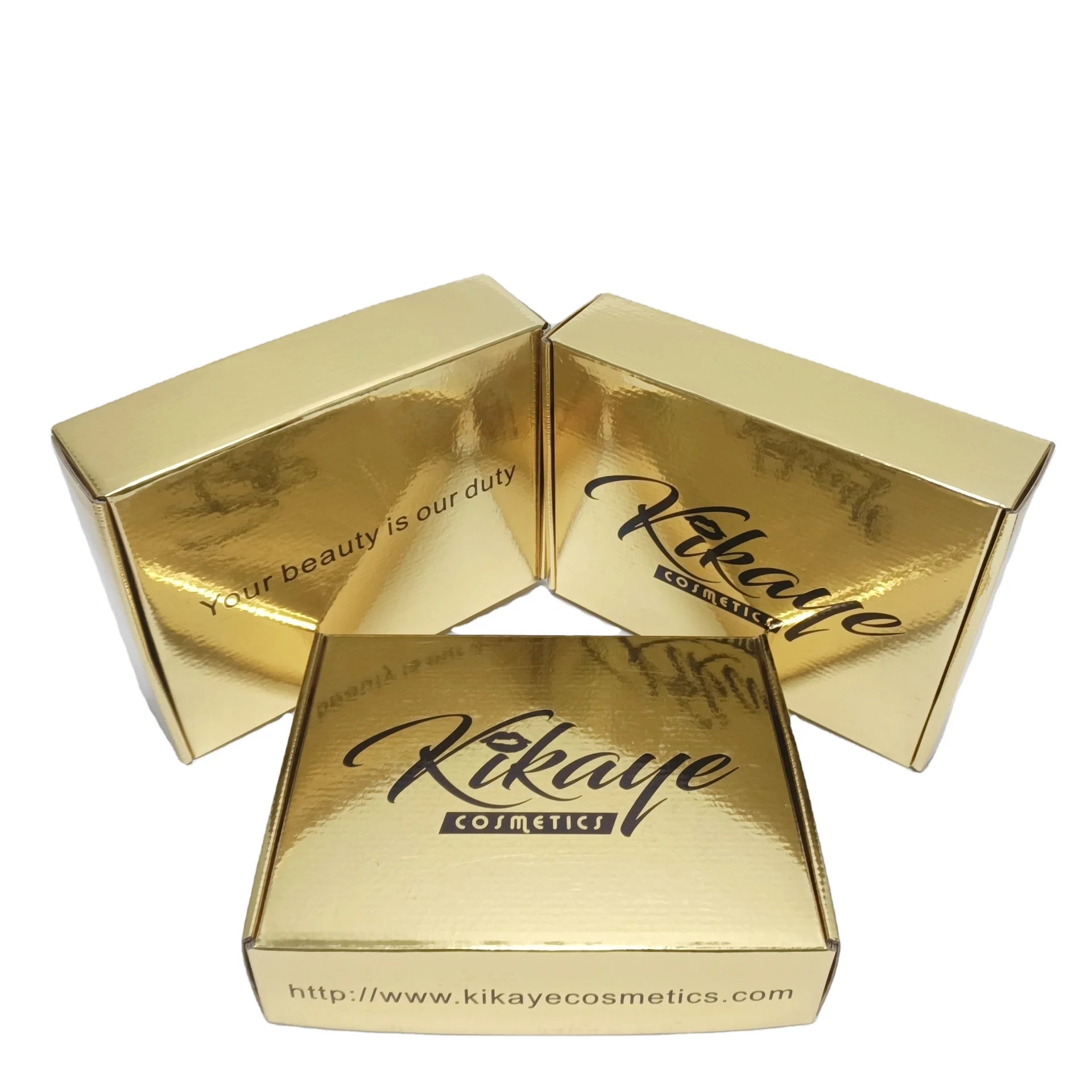 Customized Foldable Gold Color Corrugated Mailer Paper Box Customized Foldable Gold Color Corrugated Mailer Paper Box
