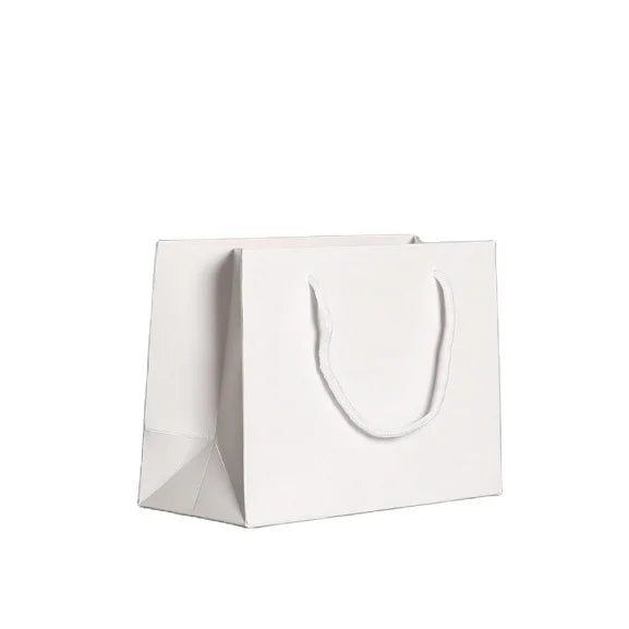 Customized logo White Paper Bag with Handle Rope Customized logo White Paper Bag with Handle Rope
