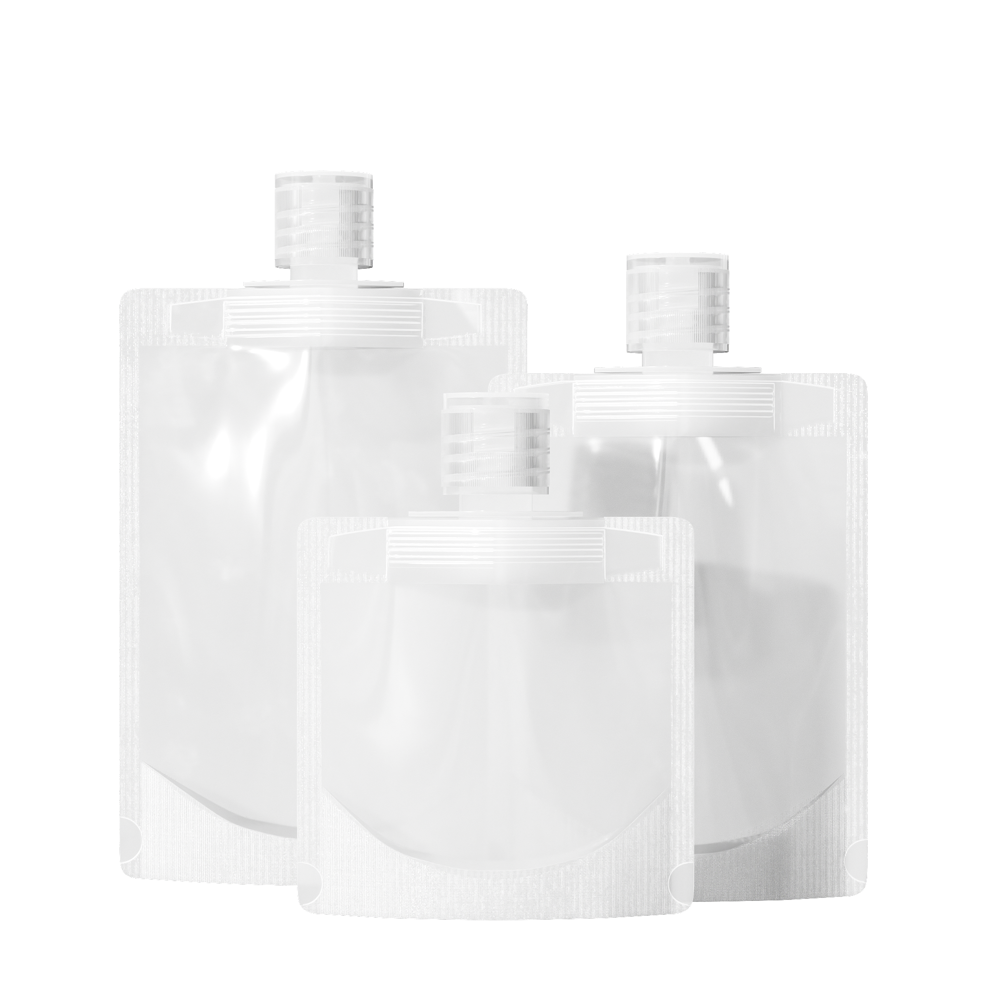 Frosted Translucent Stand Pouch with Top Wide Mouth Flip Top