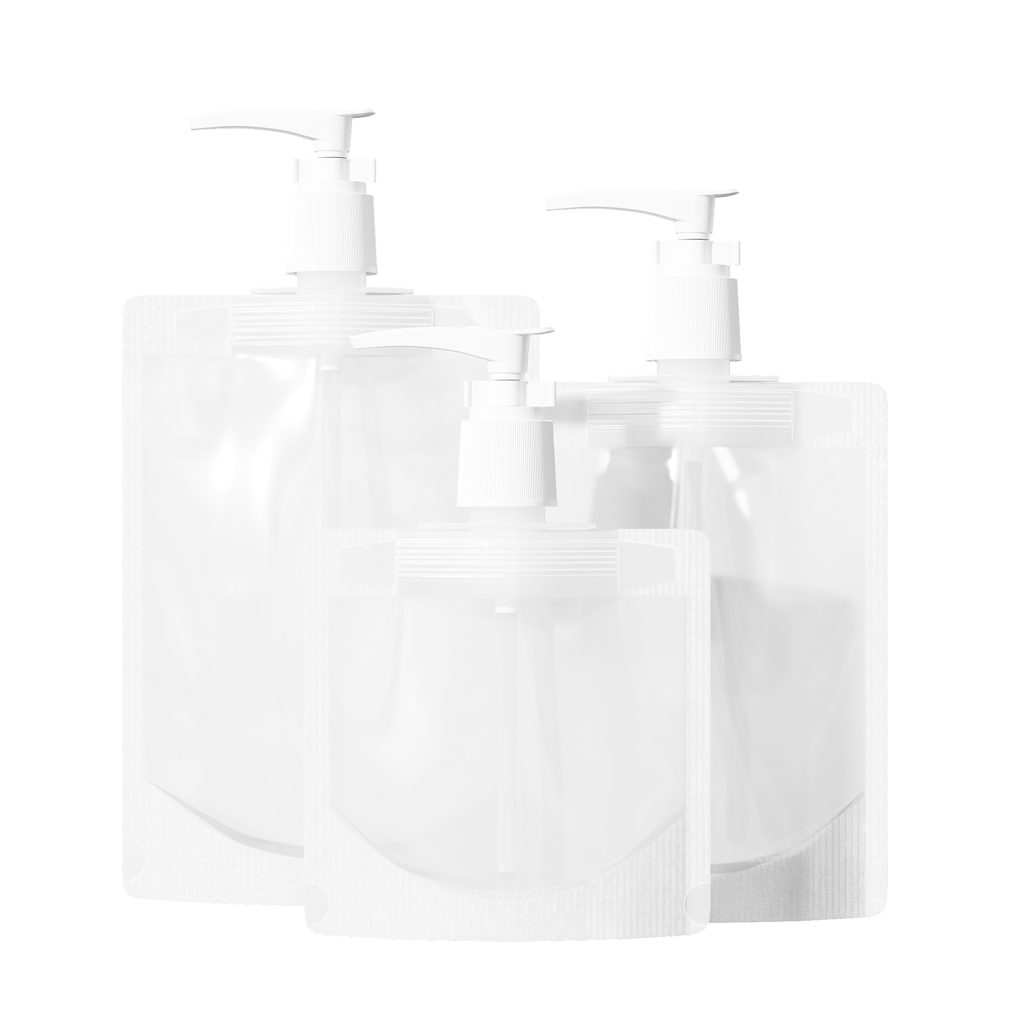 Frosted Translucent Stand Pouch with Top Wide Mouth Pump Frosted Translucent Stand Pouch with Top Wide Mouth Pump