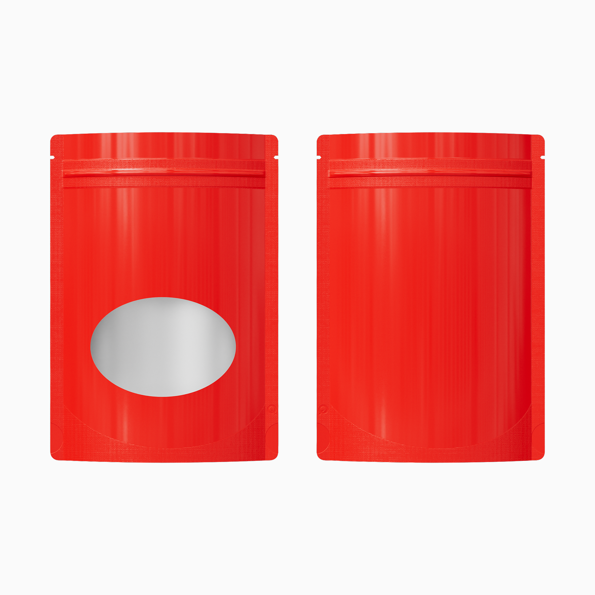 Glossy Candycane Red Round Window Plastic and Mylar Stand