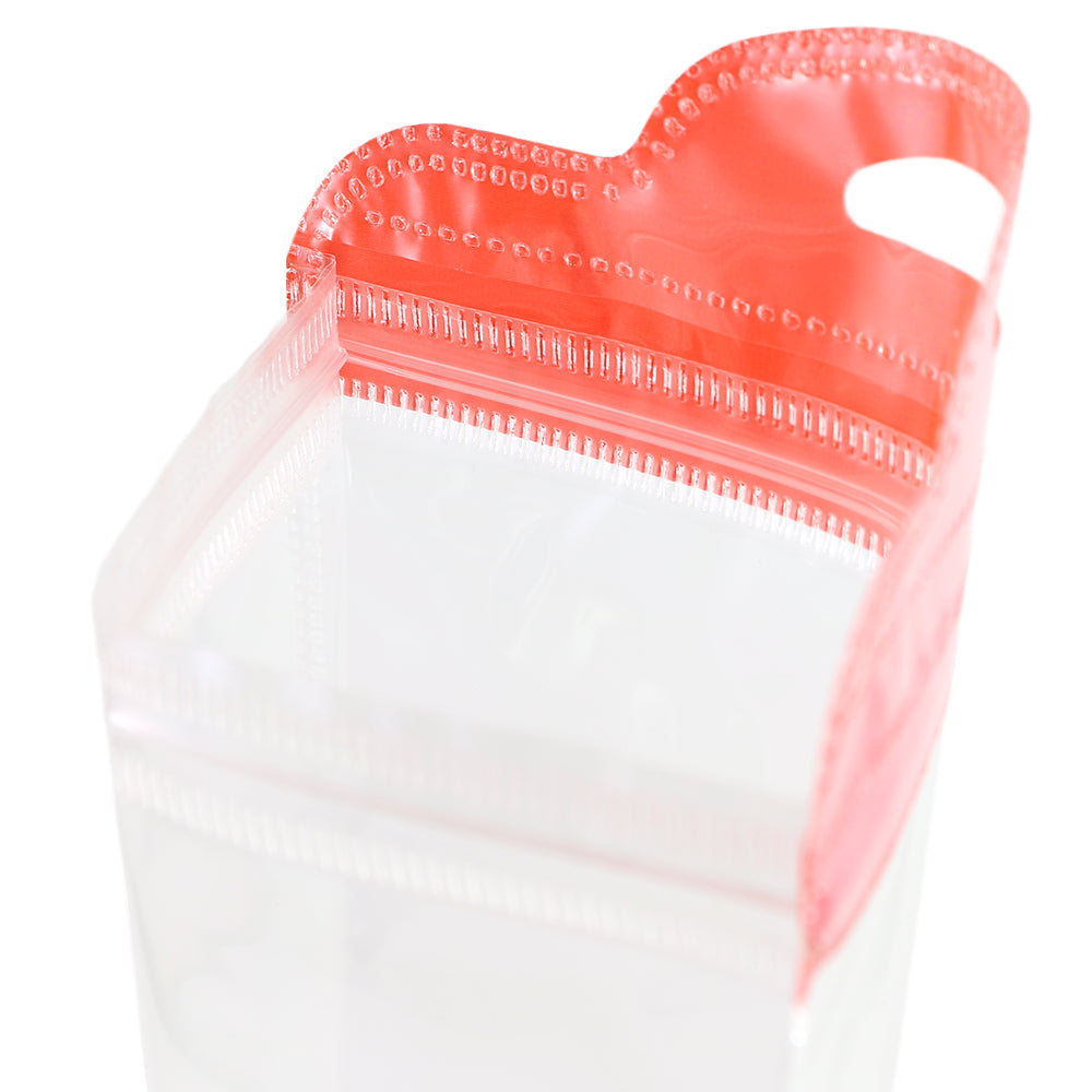 Glossy Clear Front and Half-Colored Design Zipper Seal Bags Glossy Clear Front and Half-Colored Design Zipper Seal Bags
