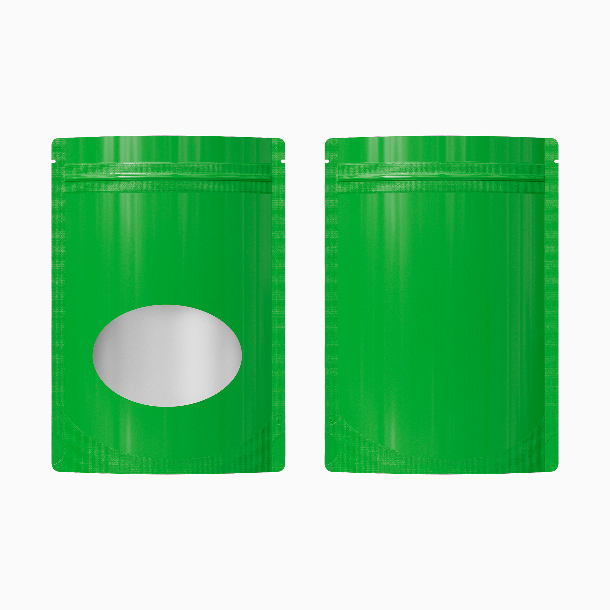 Glossy Clover Green Round Window Plastic and Mylar Stand Glossy Clover Green Round Window Plastic and Mylar Stand