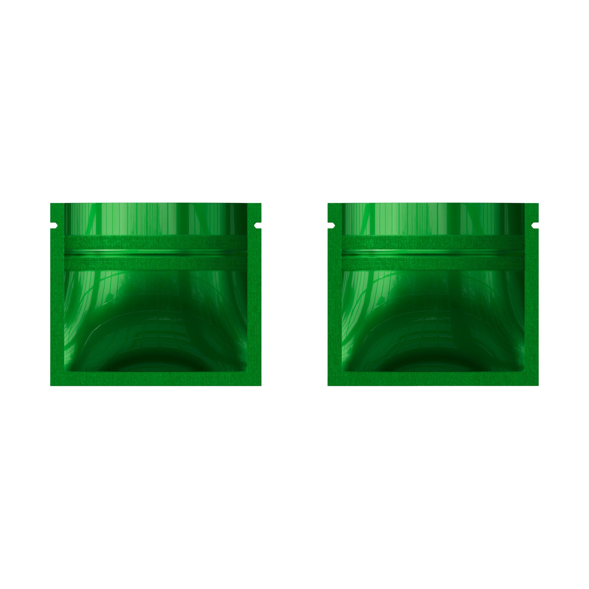 Glossy Double-Sided Forest Green Mini Mylar Foil Smell Proof Glossy Double-Sided Forest Green Mini Mylar Foil Smell Proof