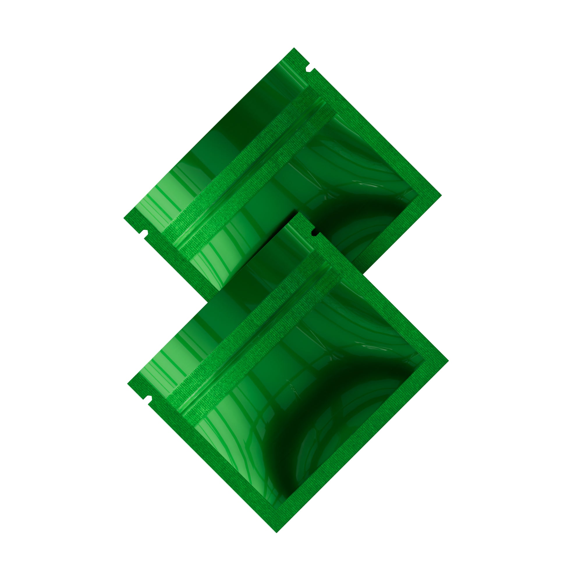 Glossy Double-Sided Forest Green Mini Mylar Foil Smell Proof Glossy Double-Sided Forest Green Mini Mylar Foil Smell Proof