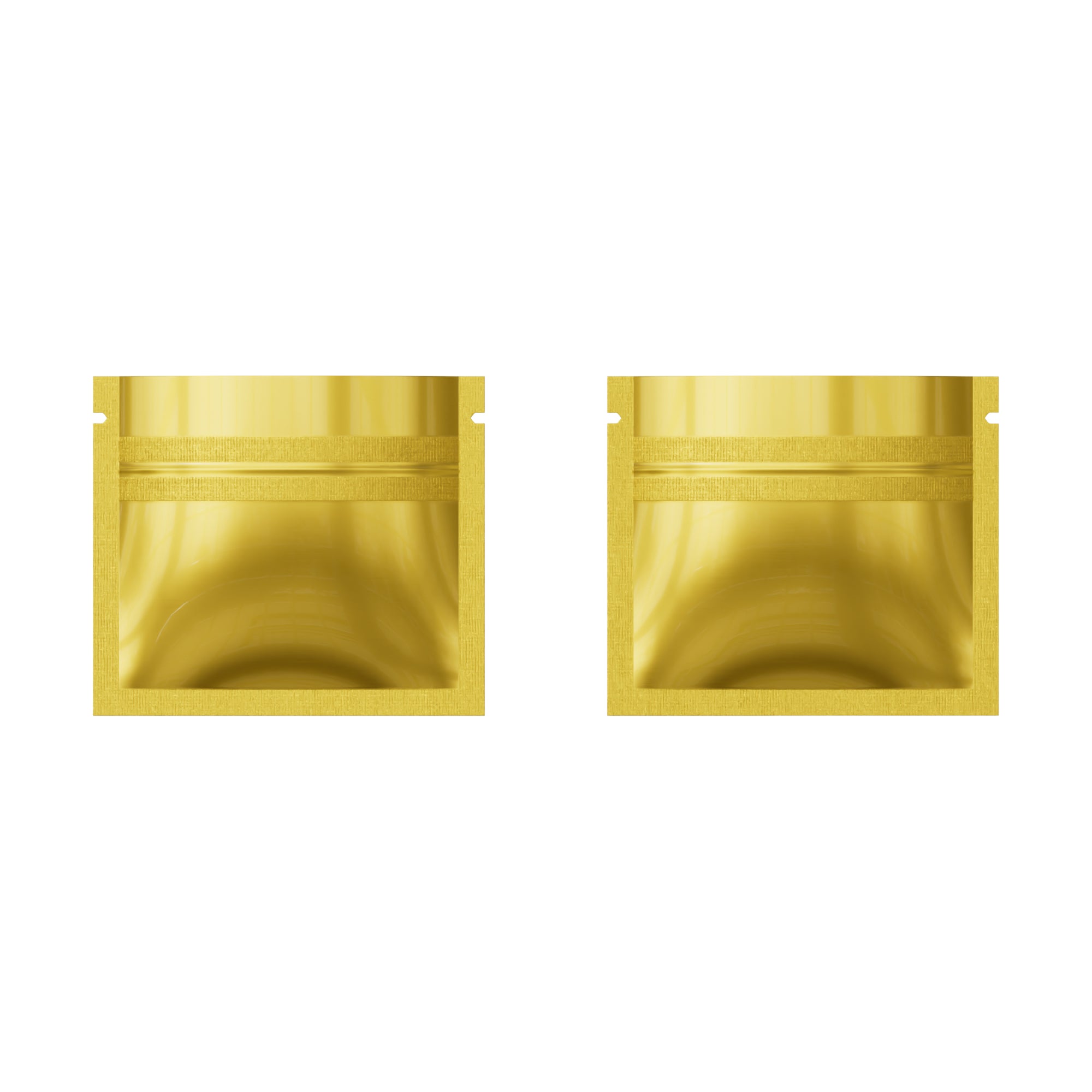 Glossy Double-Sided Gold Rush Mini Mylar Foil Smell Proof Glossy Double-Sided Gold Rush Mini Mylar Foil Smell Proof