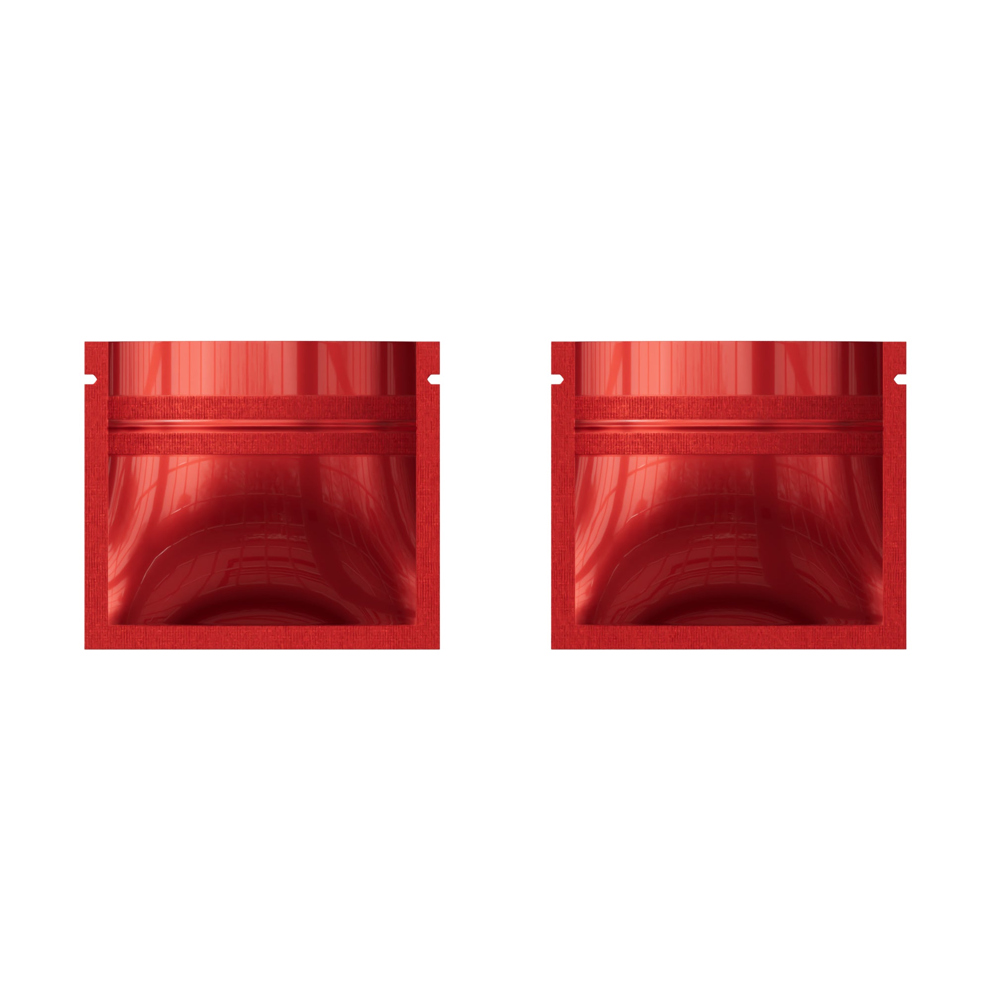 Glossy Double-Sided Heart Red Mini Mylar Foil Smell Proof