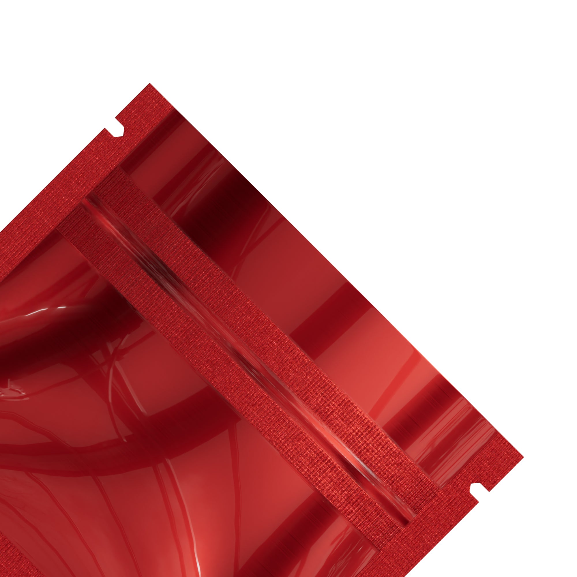 Glossy Double-Sided Heart Red Mini Mylar Foil Smell Proof Glossy Double-Sided Heart Red Mini Mylar Foil Smell Proof