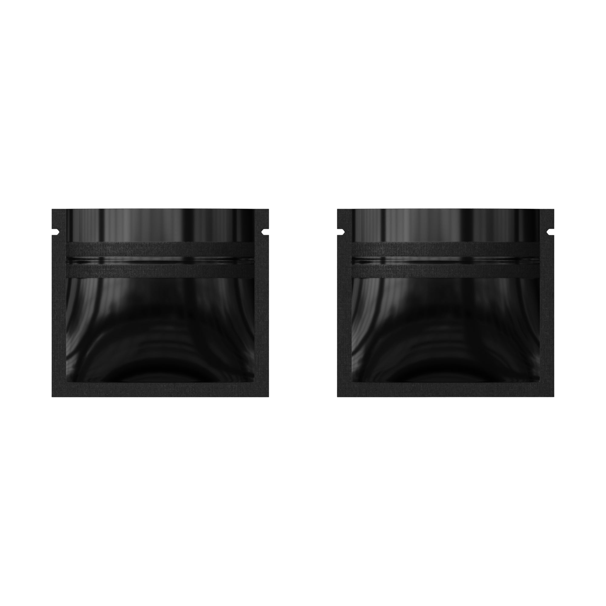 Glossy Double-Sided Mirror Black Mini Mylar Foil Smell Proof