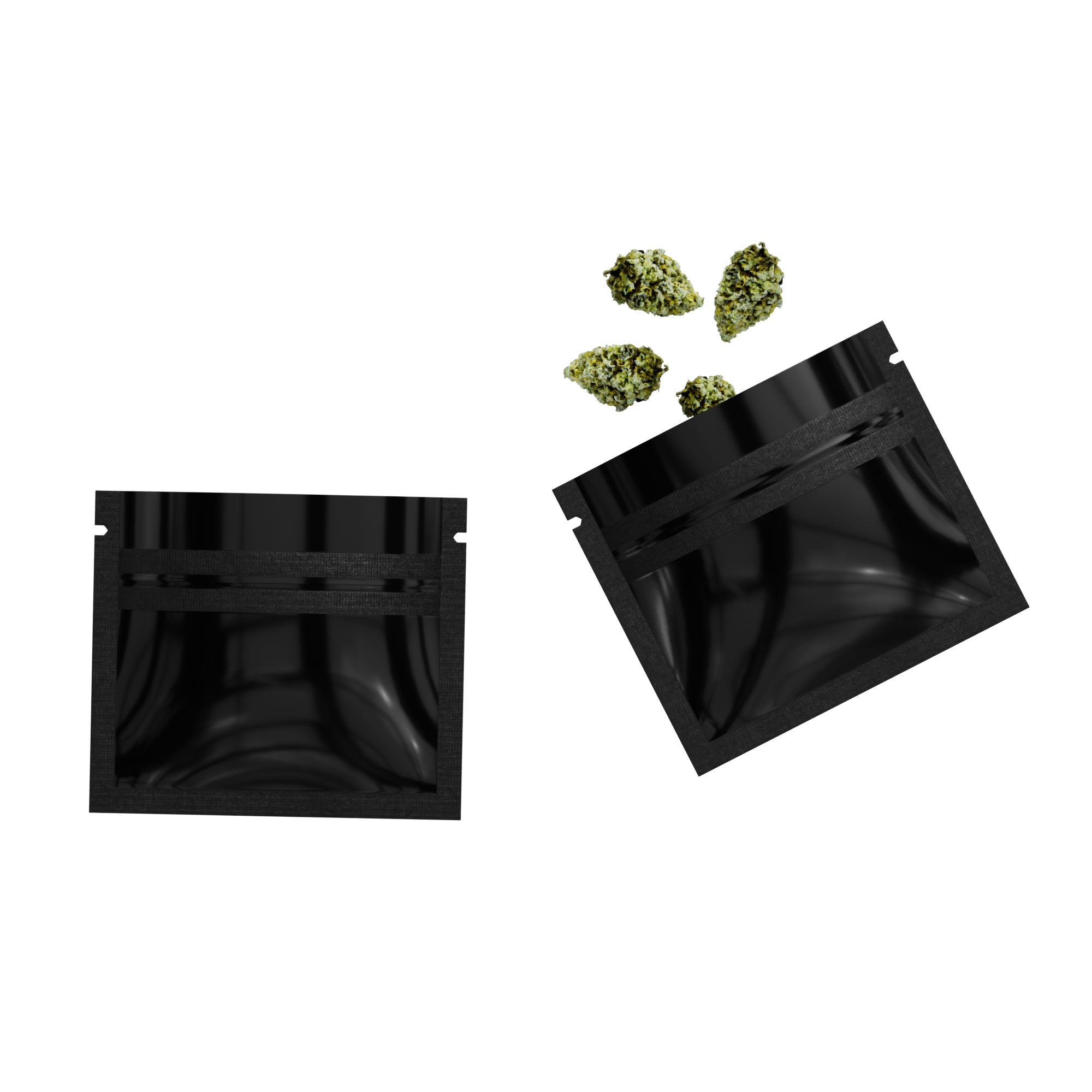 Glossy Double-Sided Mirror Black Mini Mylar Foil Smell Proof Glossy Double-Sided Mirror Black Mini Mylar Foil Smell Proof