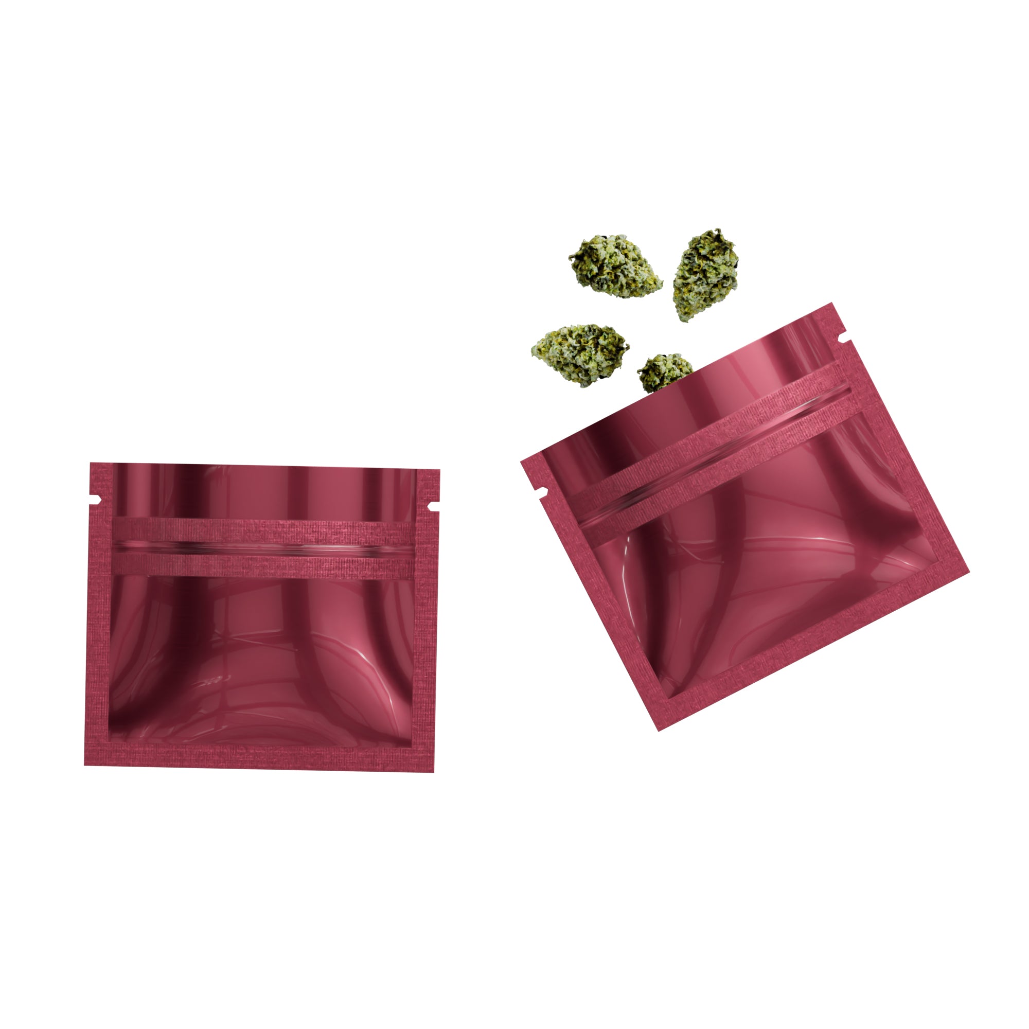 Glossy Double-Sided Muted Pink Mini Mylar Foil Smell Proof Glossy Double-Sided Muted Pink Mini Mylar Foil Smell Proof