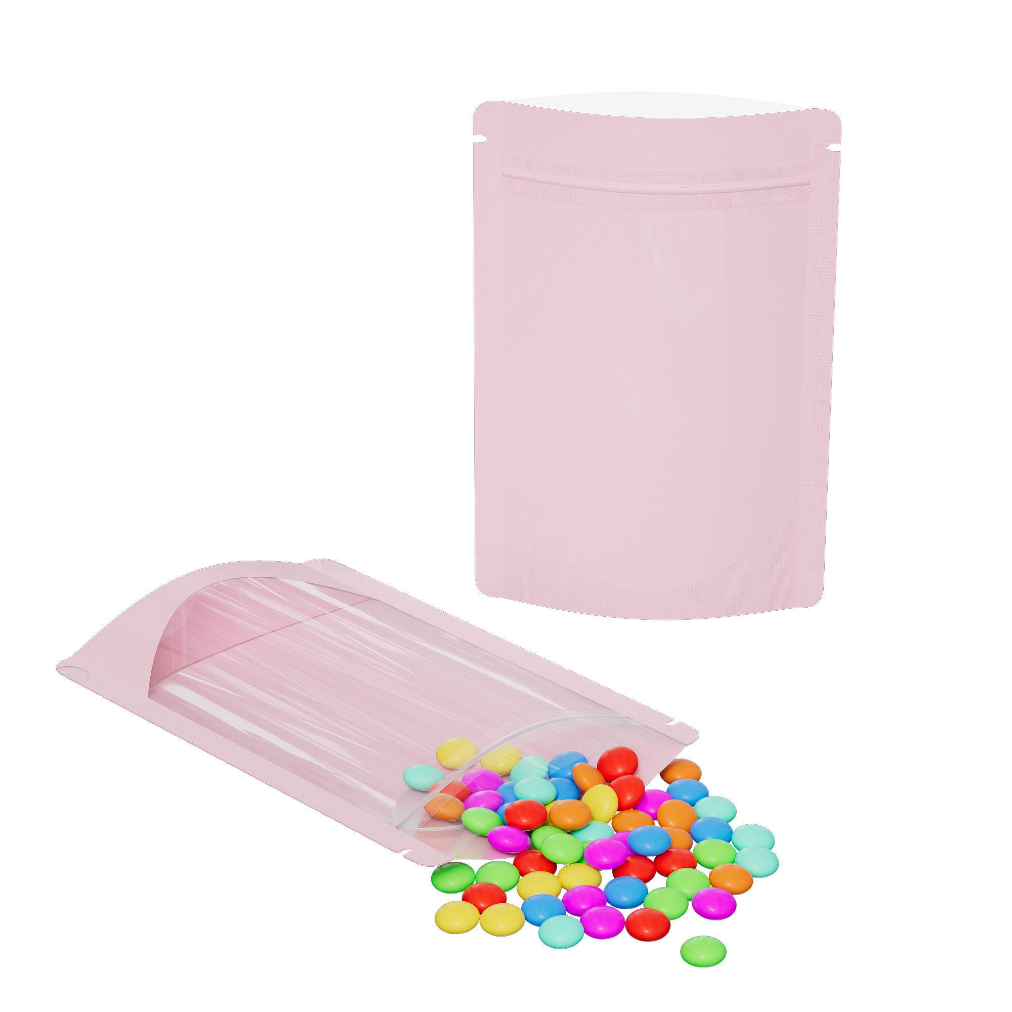 Glossy Half Birthday Pink Metallic Mylar Foil Stand Strong