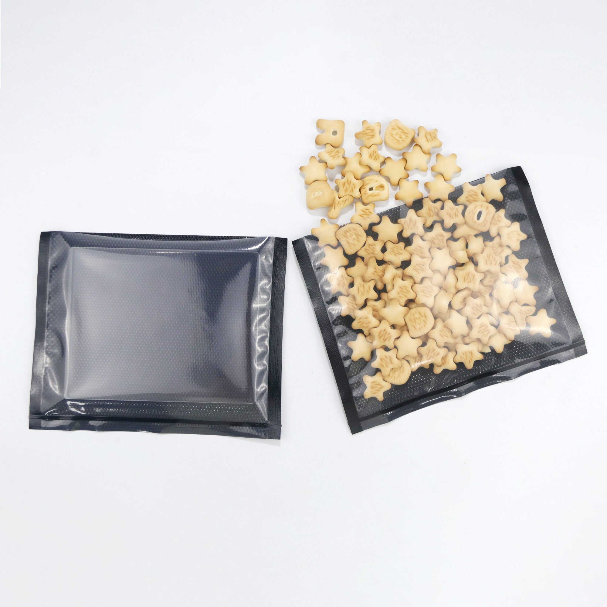 Glossy Half Mirror Black Polyethylene Vacuum Seal Rolls Glossy Half Mirror Black Polyethylene Vacuum Seal Rolls